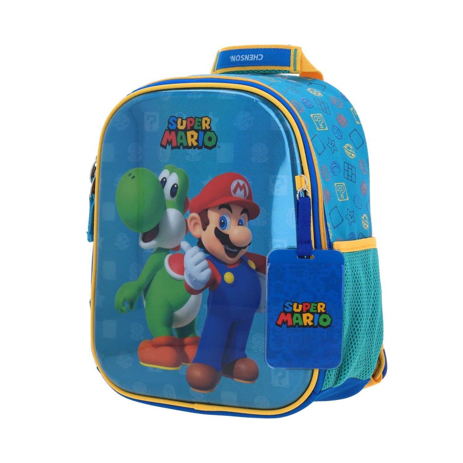 Mochila escolar para niño Mario Bros by Chenson color azul - Divertida y duradera 2
