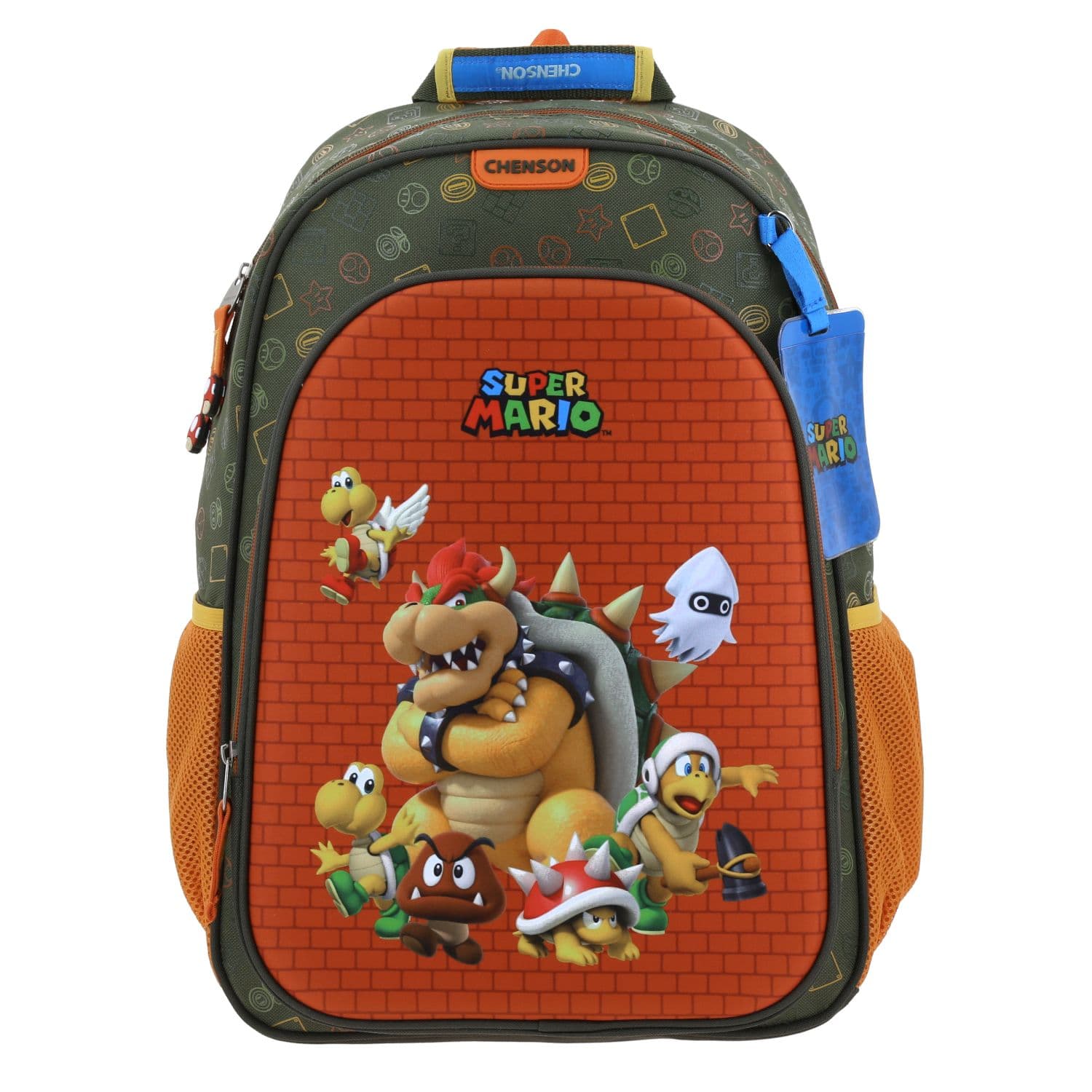 Mochila escolar para niño Mario Bros by Chenson color verde seco - Diversión y durabilidad