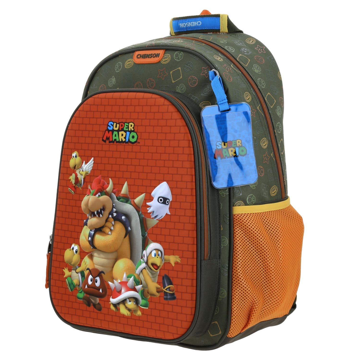 Mochila escolar para niño Mario Bros by Chenson color verde seco - Diversión y durabilidad 2
