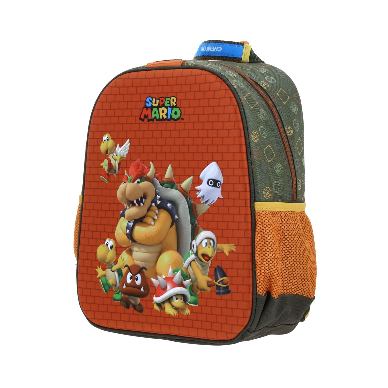 Mochila escolar para niño Mario Bros by Chenson Verde seco Divertida y duradera 2