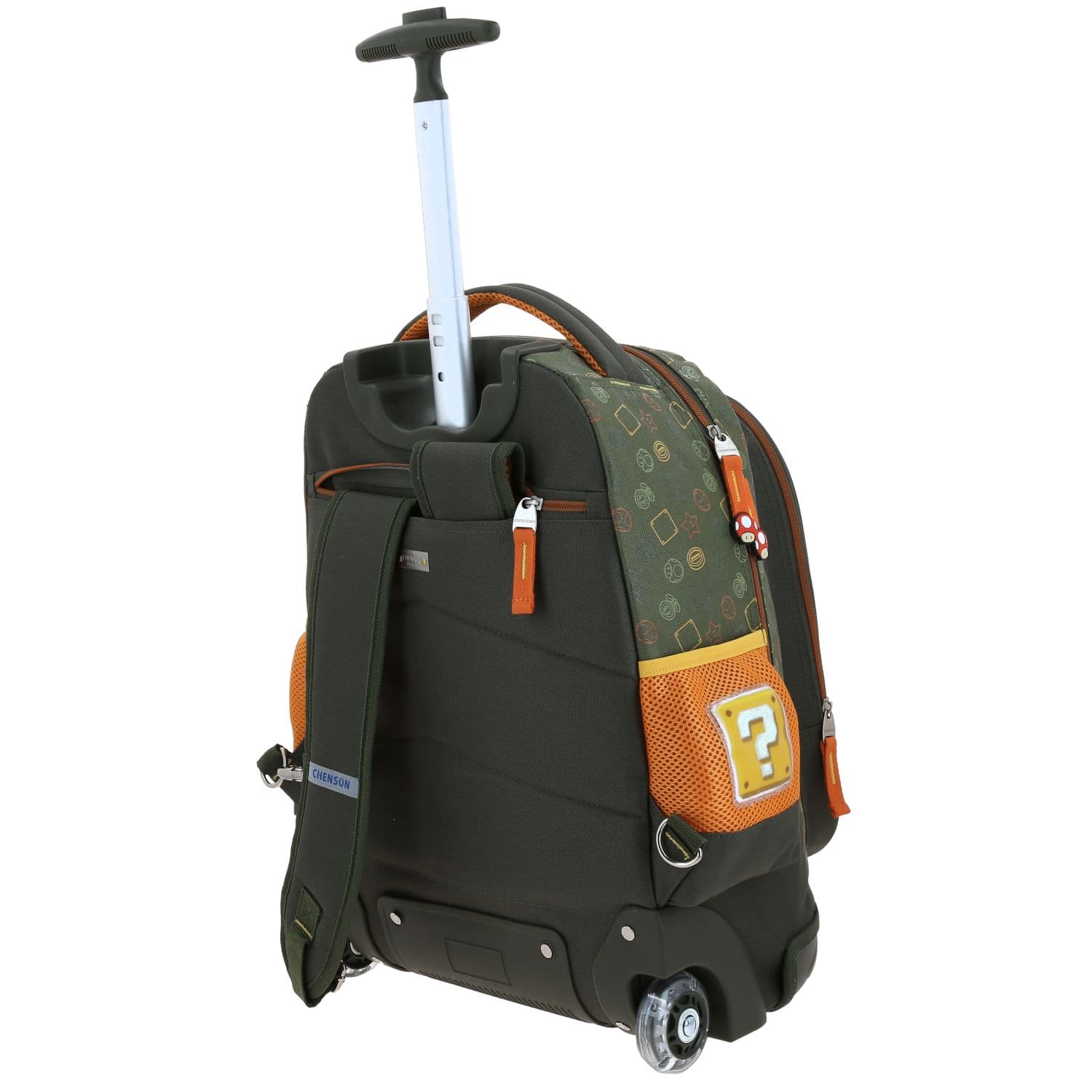 Mochila con Ruedas Mario Bros Verde Seco para Niño - Diversión y Durabilidad 5