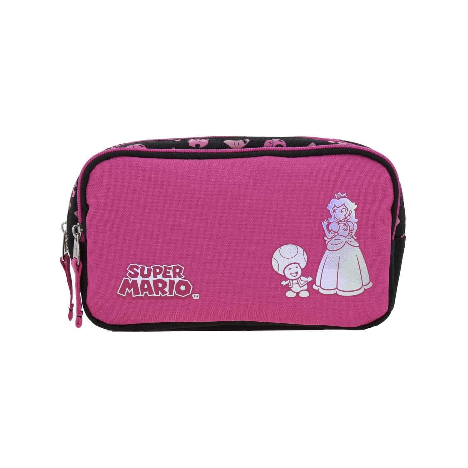 Lapicera escolar para niña Mario Bros by Chenson fucsia con doble compartimento