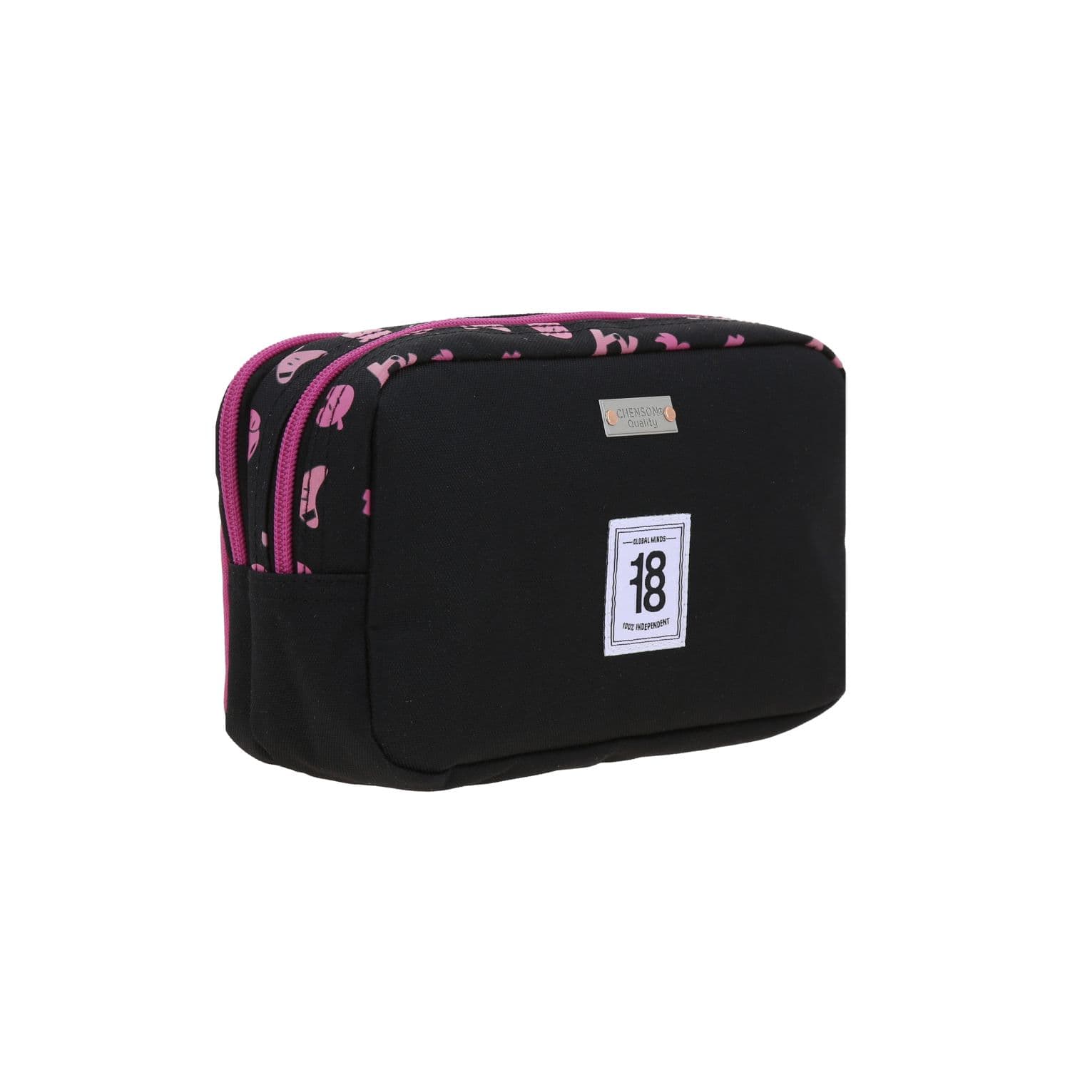 Lapicera escolar para niña Mario Bros by Chenson fucsia con doble compartimento 3