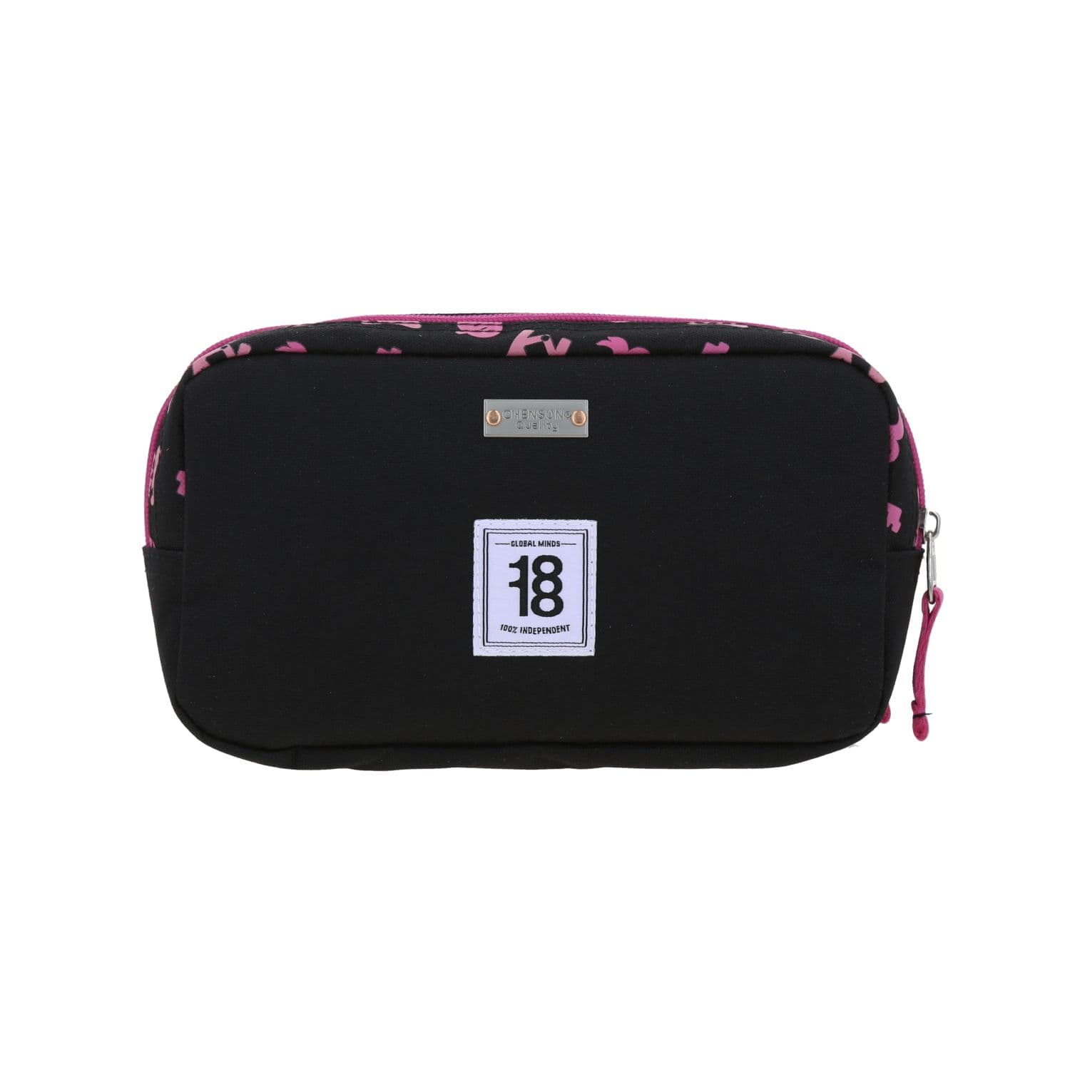 Lapicera escolar para niña Mario Bros by Chenson fucsia con doble compartimento 4