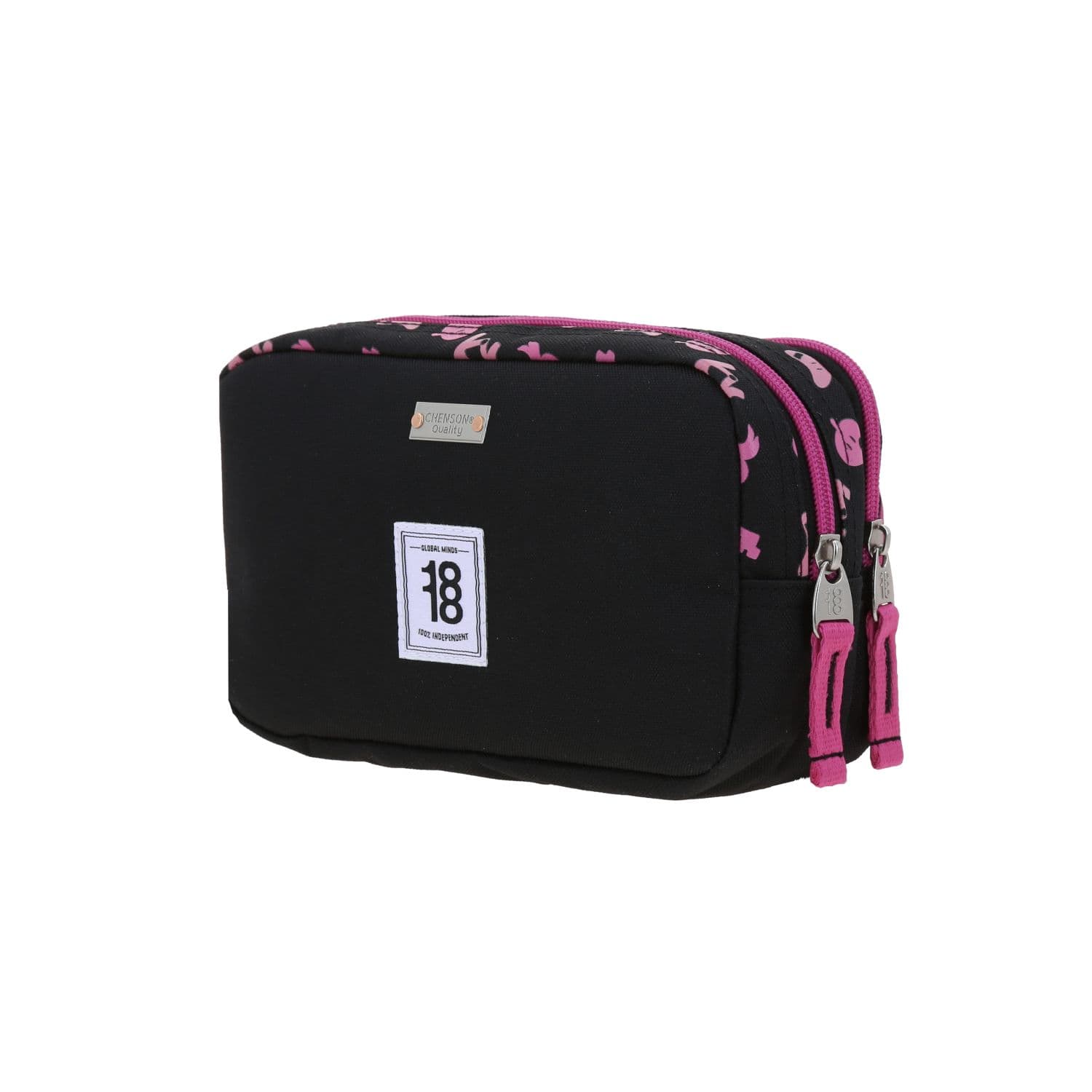 Lapicera escolar para niña Mario Bros by Chenson fucsia con doble compartimento 5