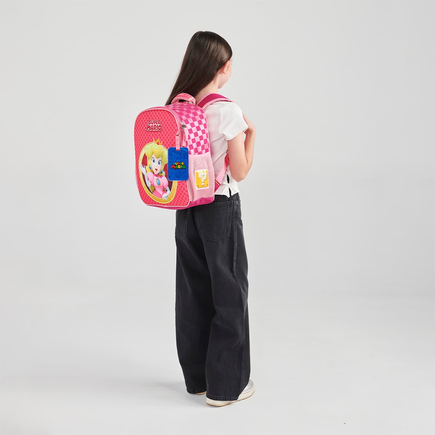 Mochila escolar para niña Mario Bros by Chenson Rosa divertida y duradera - vista 2