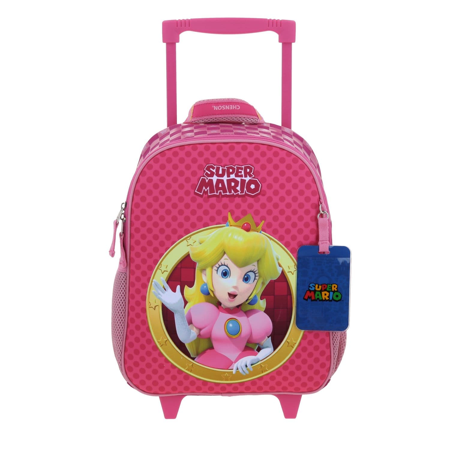 Mochila con Ruedas Mario Bros Rosa para Niña - Diversión y Durabilidad
