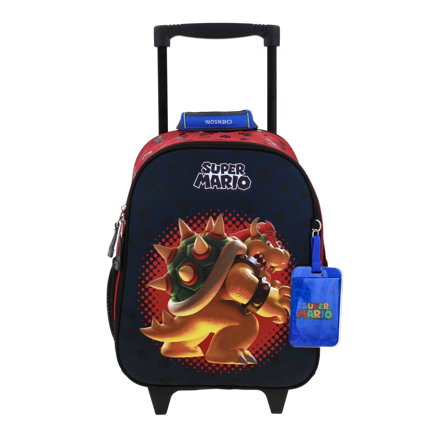 Mochila con Ruedas Mario Bros by Chenson Negro para Niño - Diversión y Durabilidad