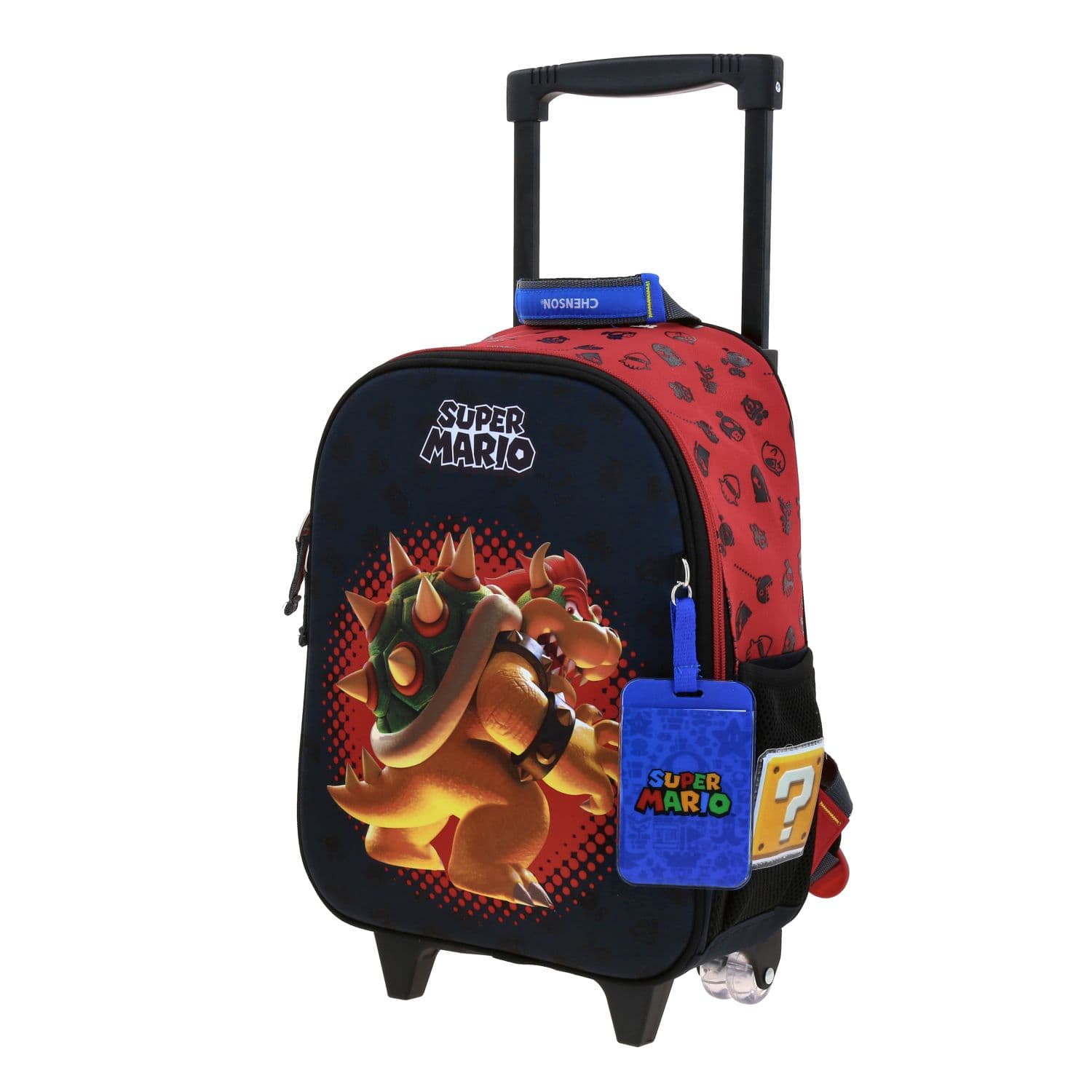 Mochila con Ruedas Mario Bros by Chenson Negro para Niño - Diversión y Durabilidad 2