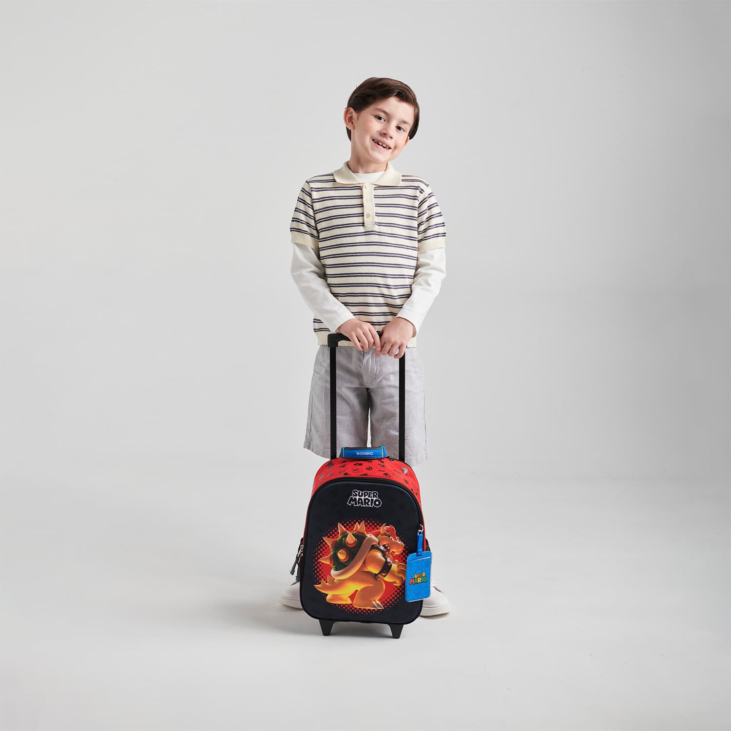 Mochila con Ruedas Mario Bros by Chenson Negro para Niño - Diversión y Durabilidad - vista 2