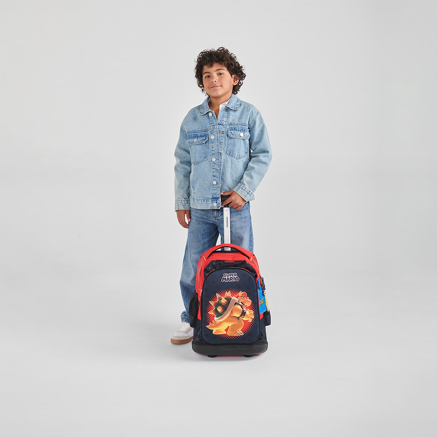 Mochila con Ruedas Mario Bros by Chenson, Negro, Divertida y Duradera - vista 2