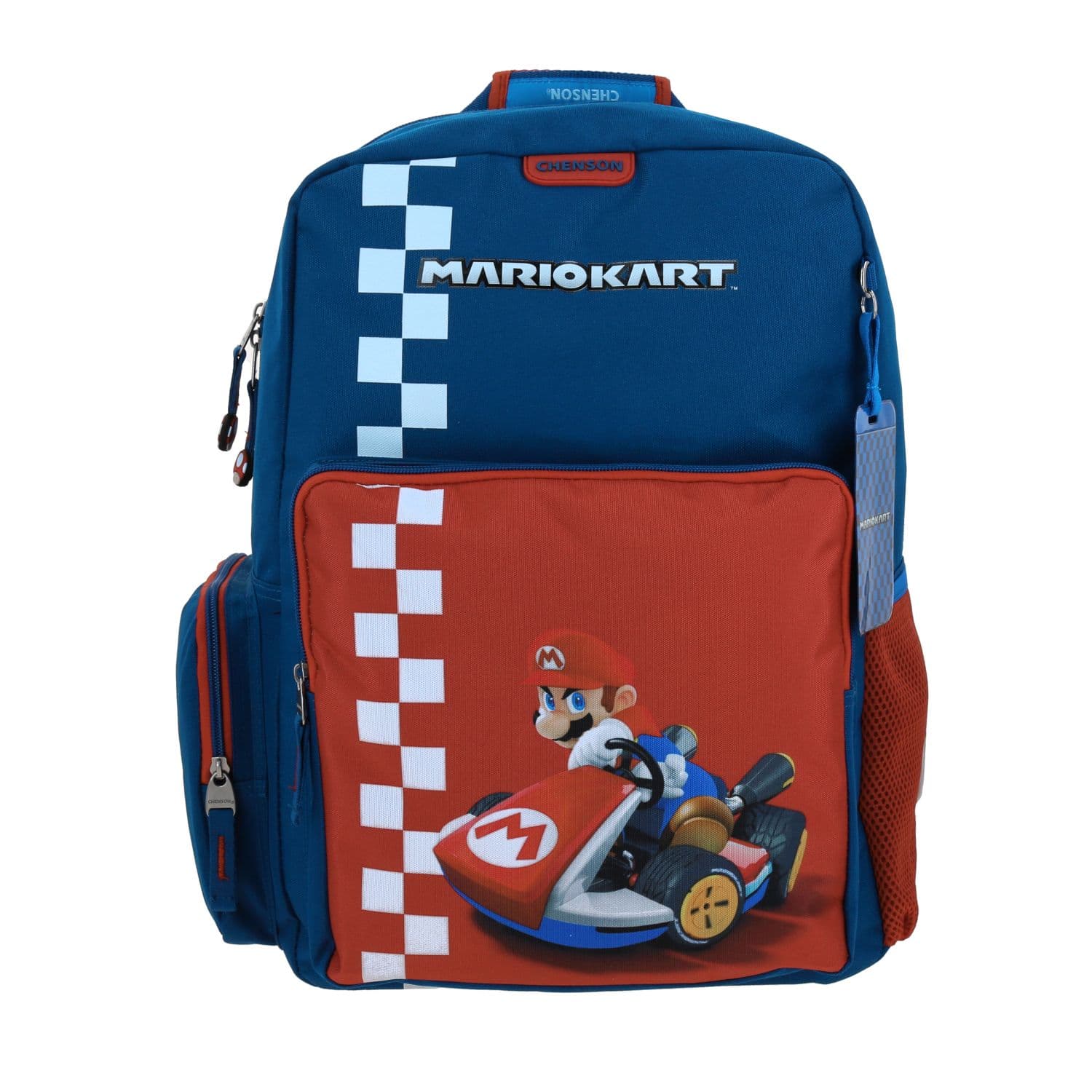 Mochila escolar para niño Mario Bros by Chenson color azul duradera