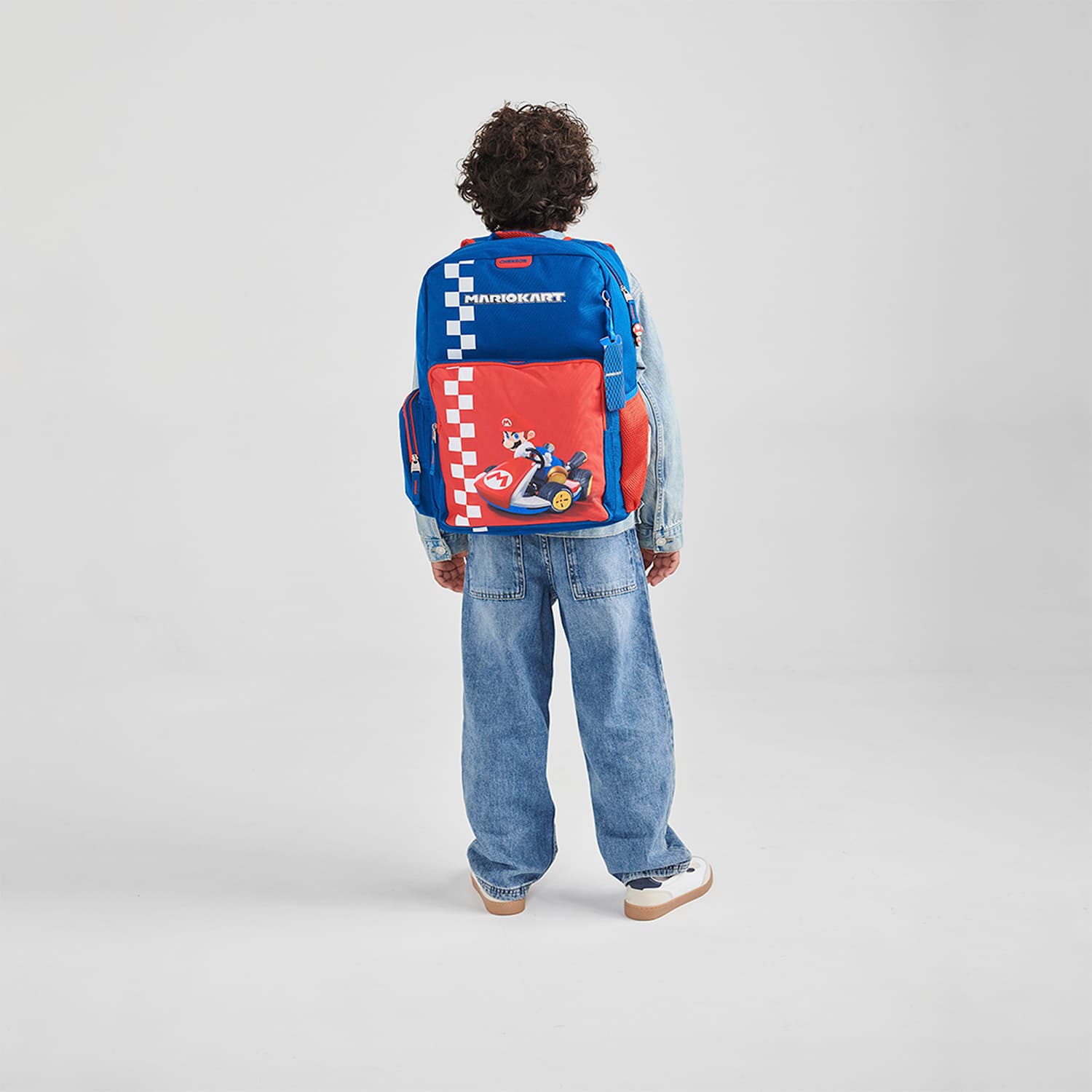 Mochila escolar para niño Mario Bros by Chenson color azul duradera - vista 2