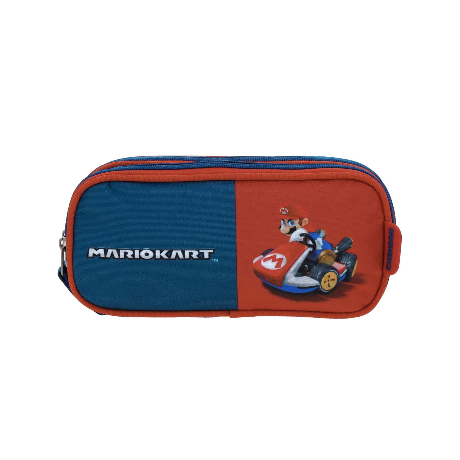 Lapicera escolar Mario Bros by Chenson color azul con doble compartimento