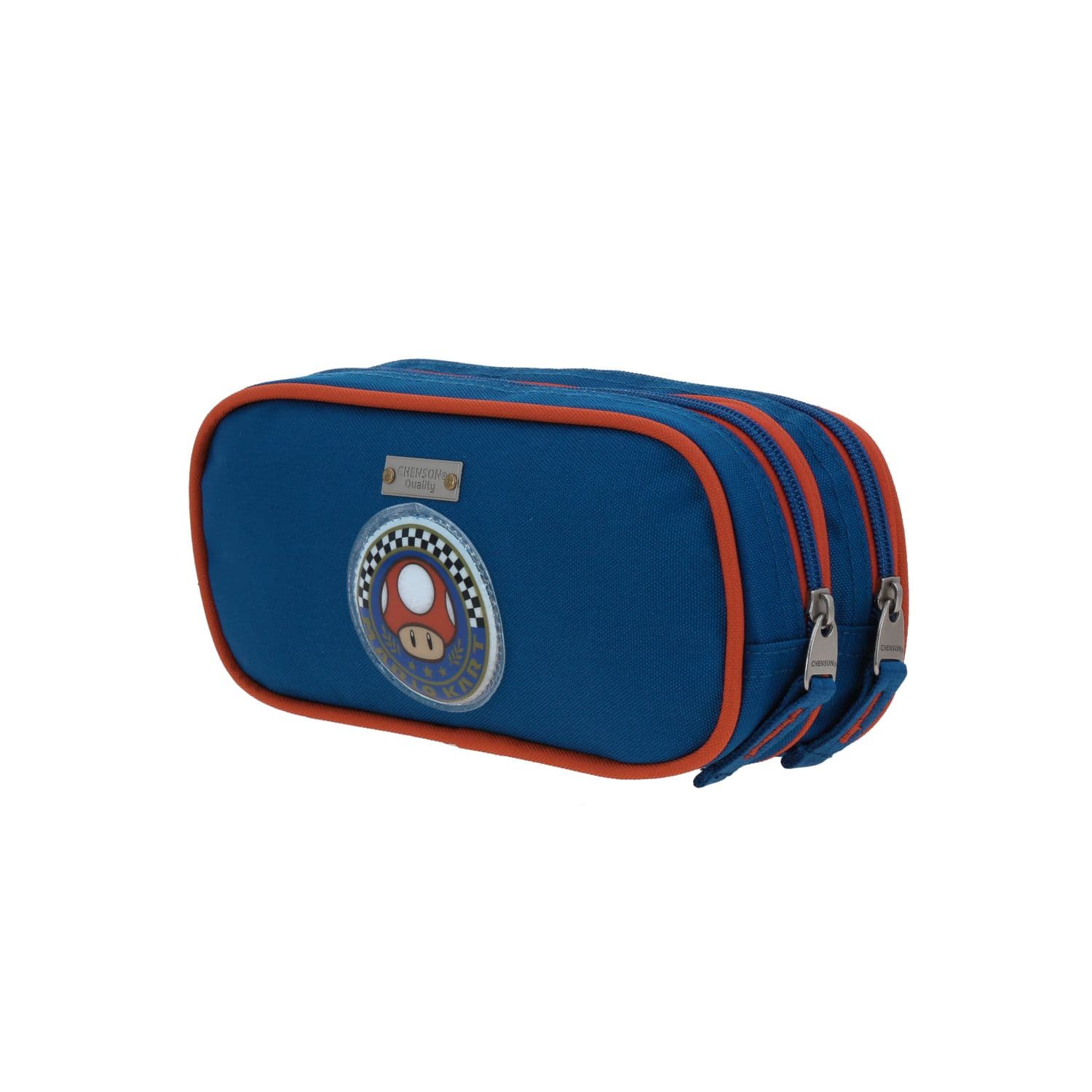 Lapicera escolar Mario Bros by Chenson color azul con doble compartimento 5