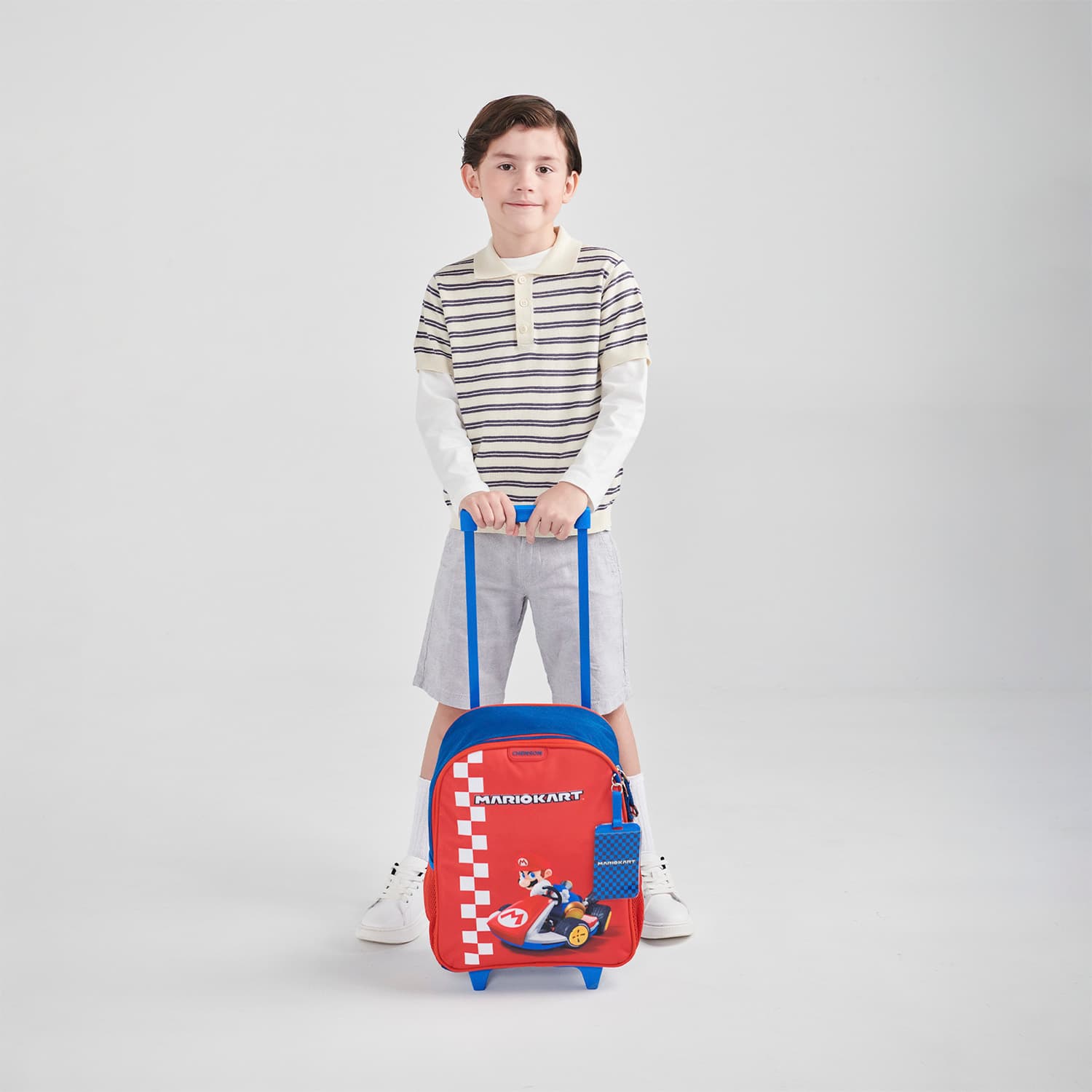 Mochila con Ruedas Mario Bros Azul para Niño | Diversión y Durabilidad - vista 2