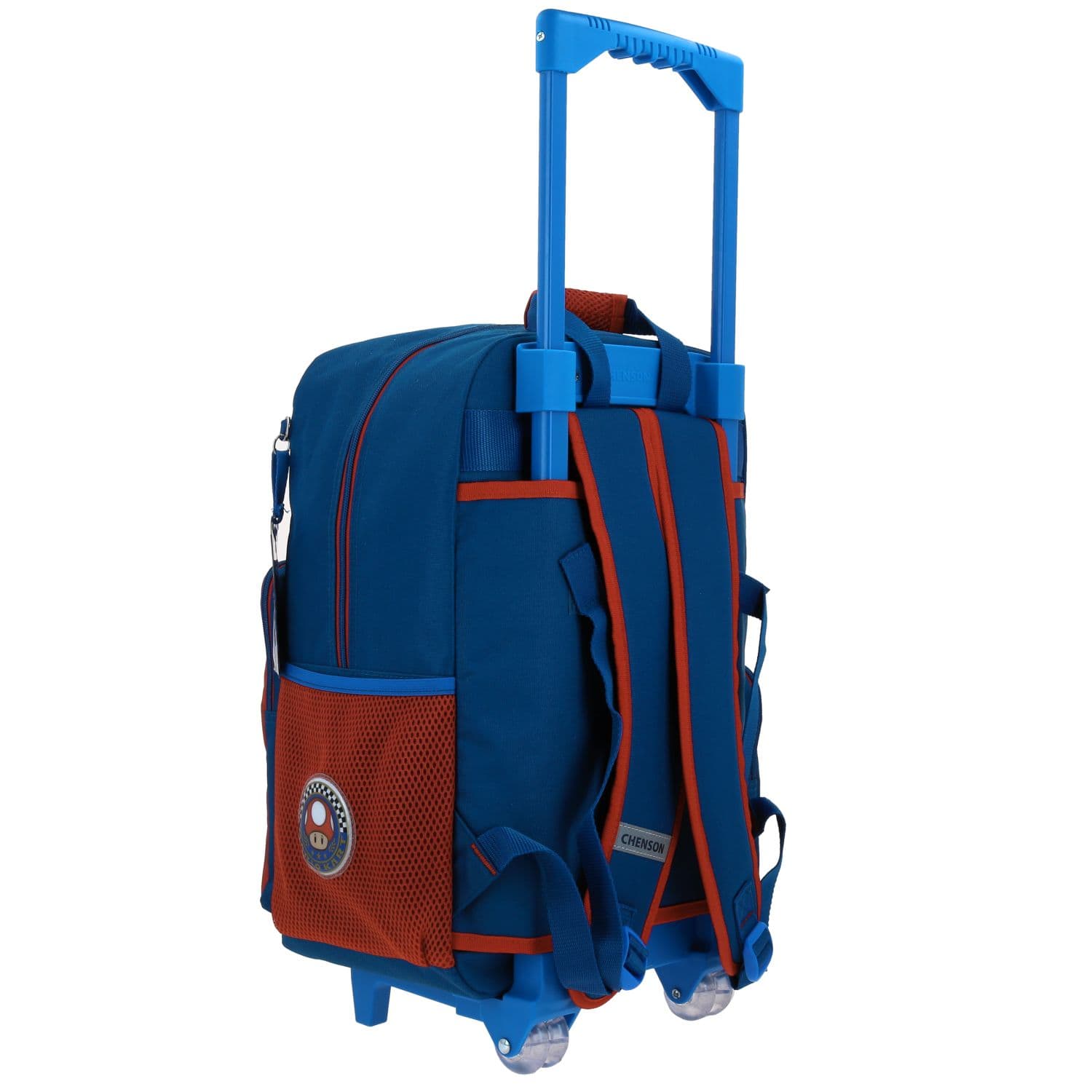 Mochila con Ruedas Mario Bros Azul para Niño - Divertida y Resistente 3