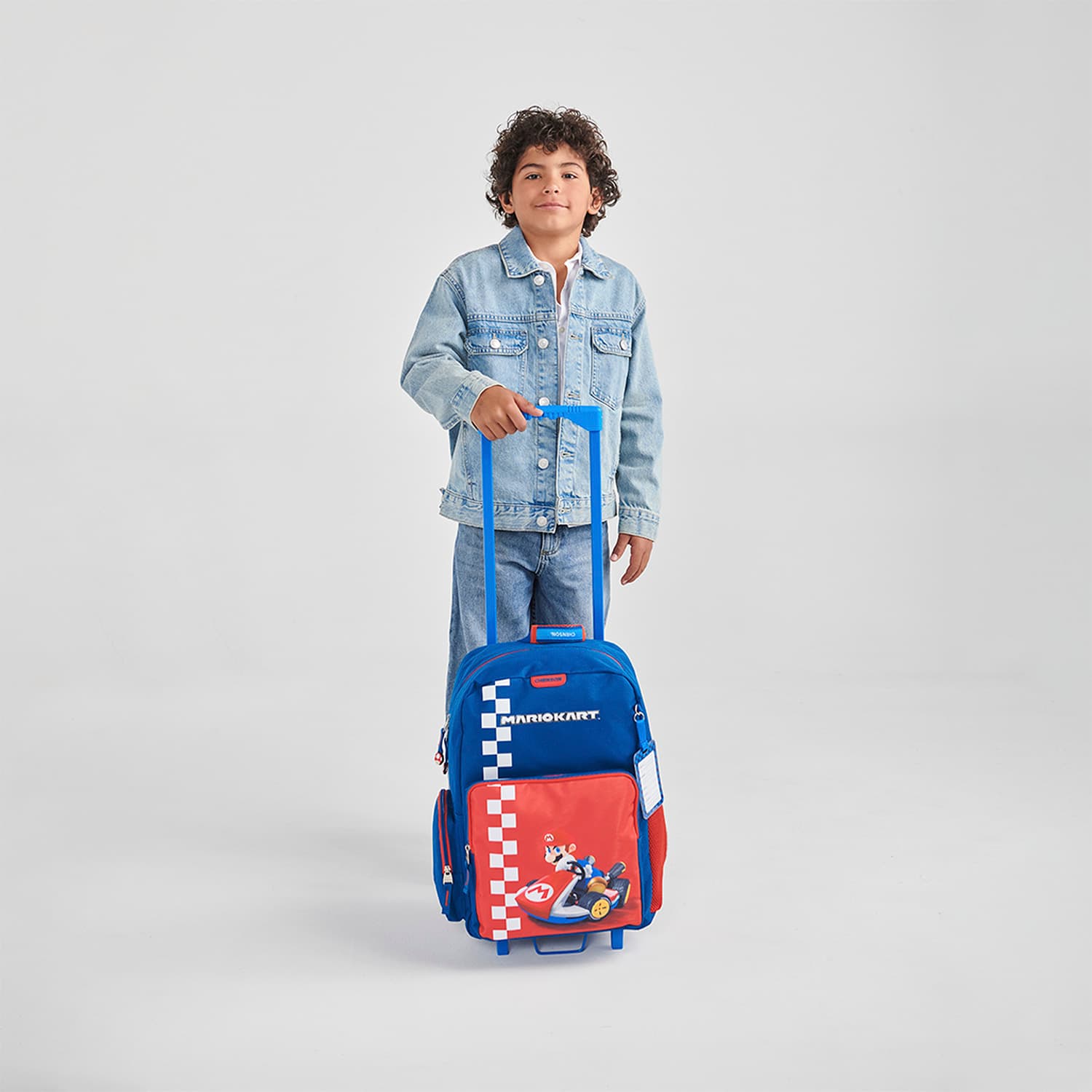Mochila con Ruedas Mario Bros Azul para Niño - Divertida y Resistente - vista 2
