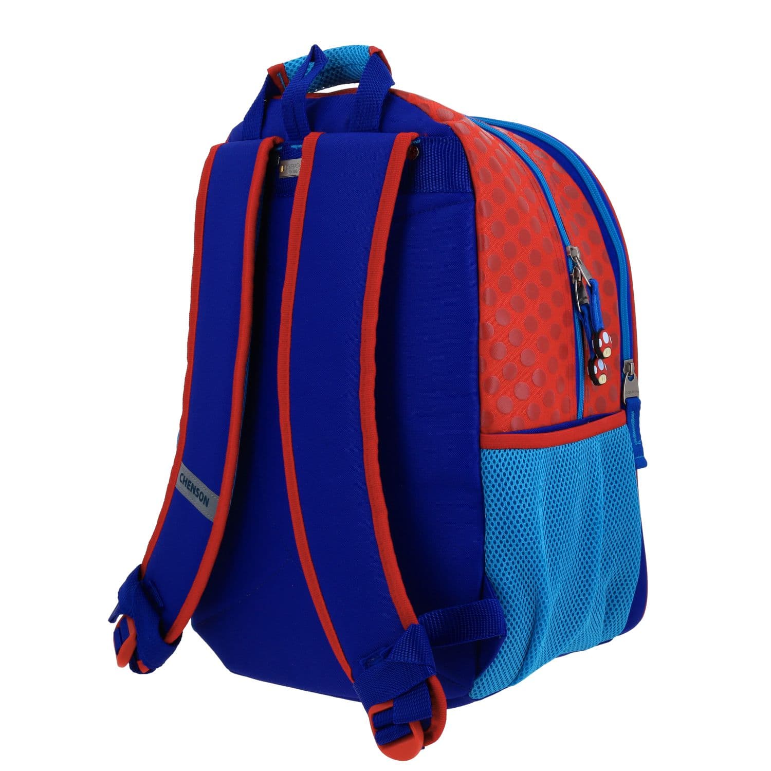 Mochila escolar para niño Mario Bros by Chenson color azul divertida y duradera 5