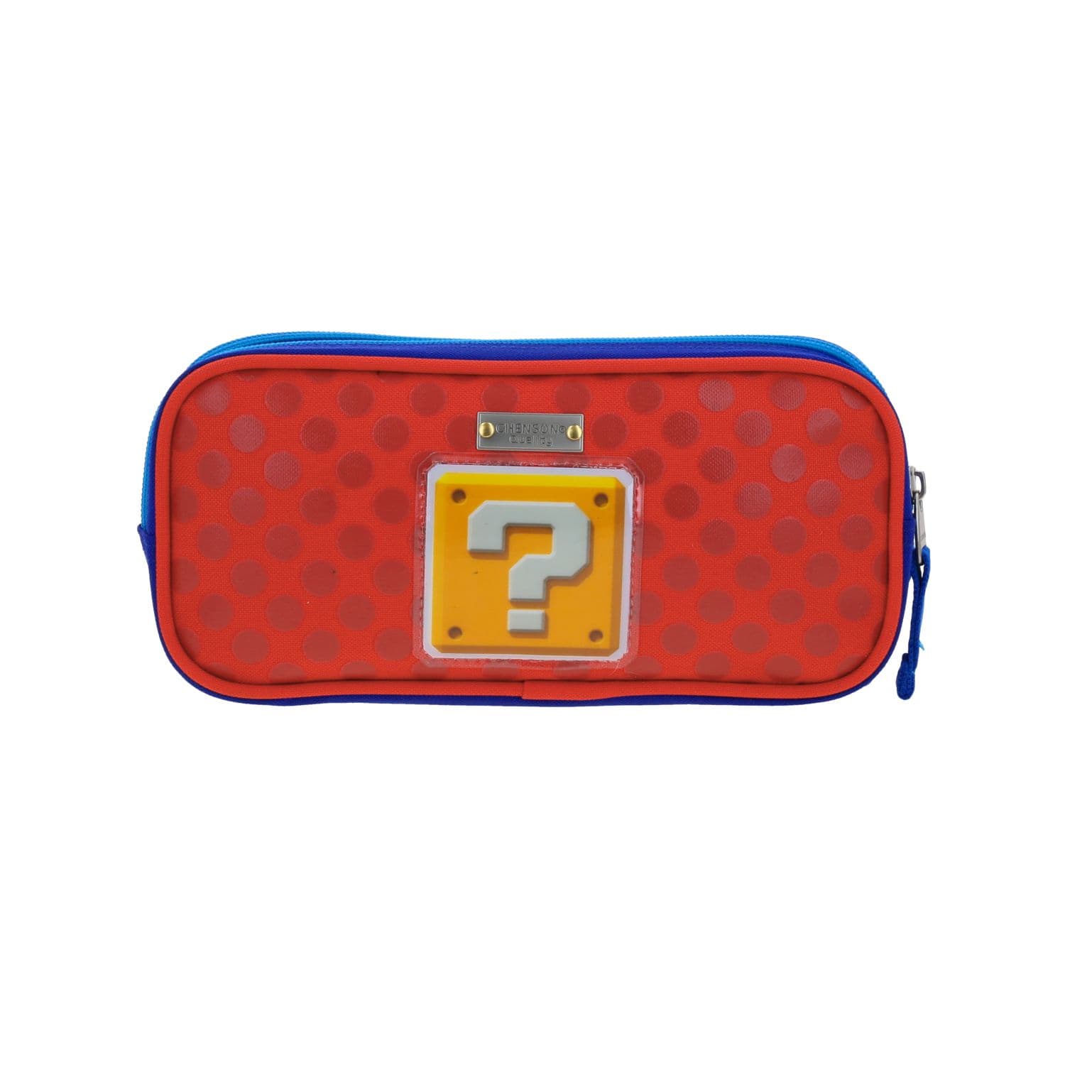 Lapicera escolar Mario Bros by Chenson, azul, doble compartimento 4