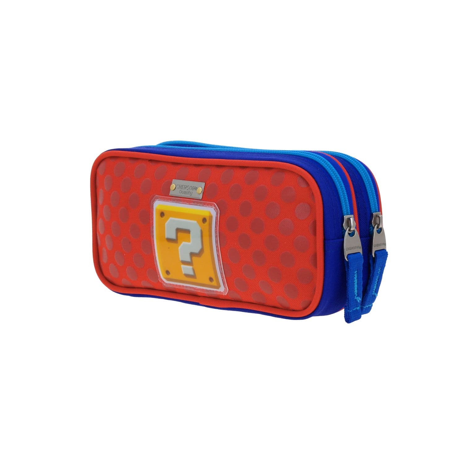 Lapicera escolar Mario Bros by Chenson, azul, doble compartimento 5