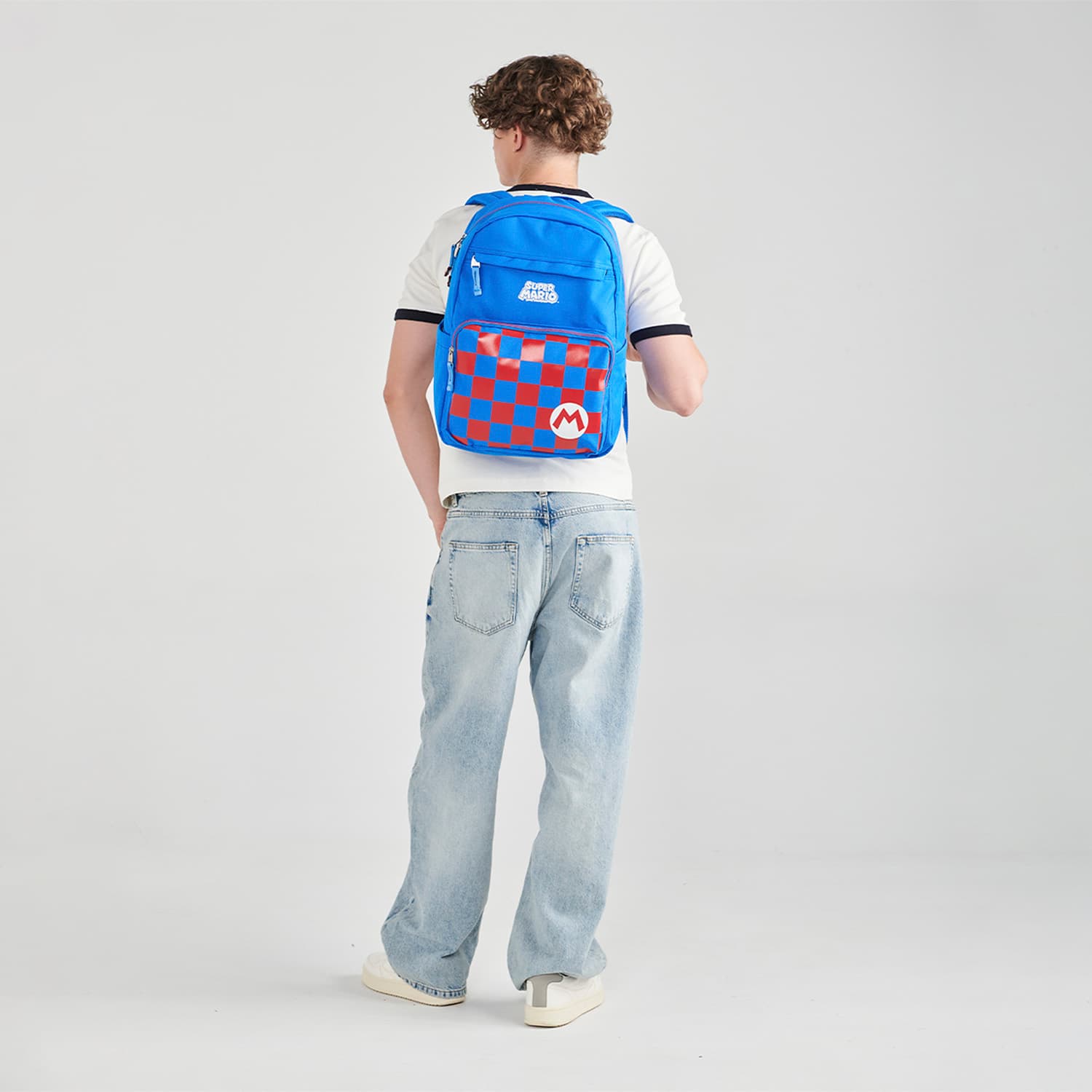 Mochila escolar para niño Mario Bros by Chenson azul con gran durabilidad - vista 2