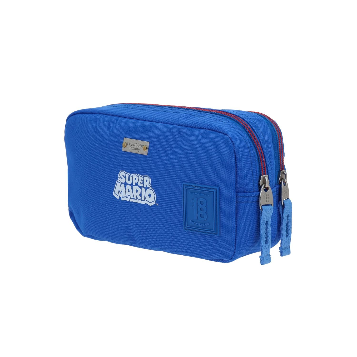 Lapicera escolar para niño Mario Bros by Chenson color azul con doble compartimento 5