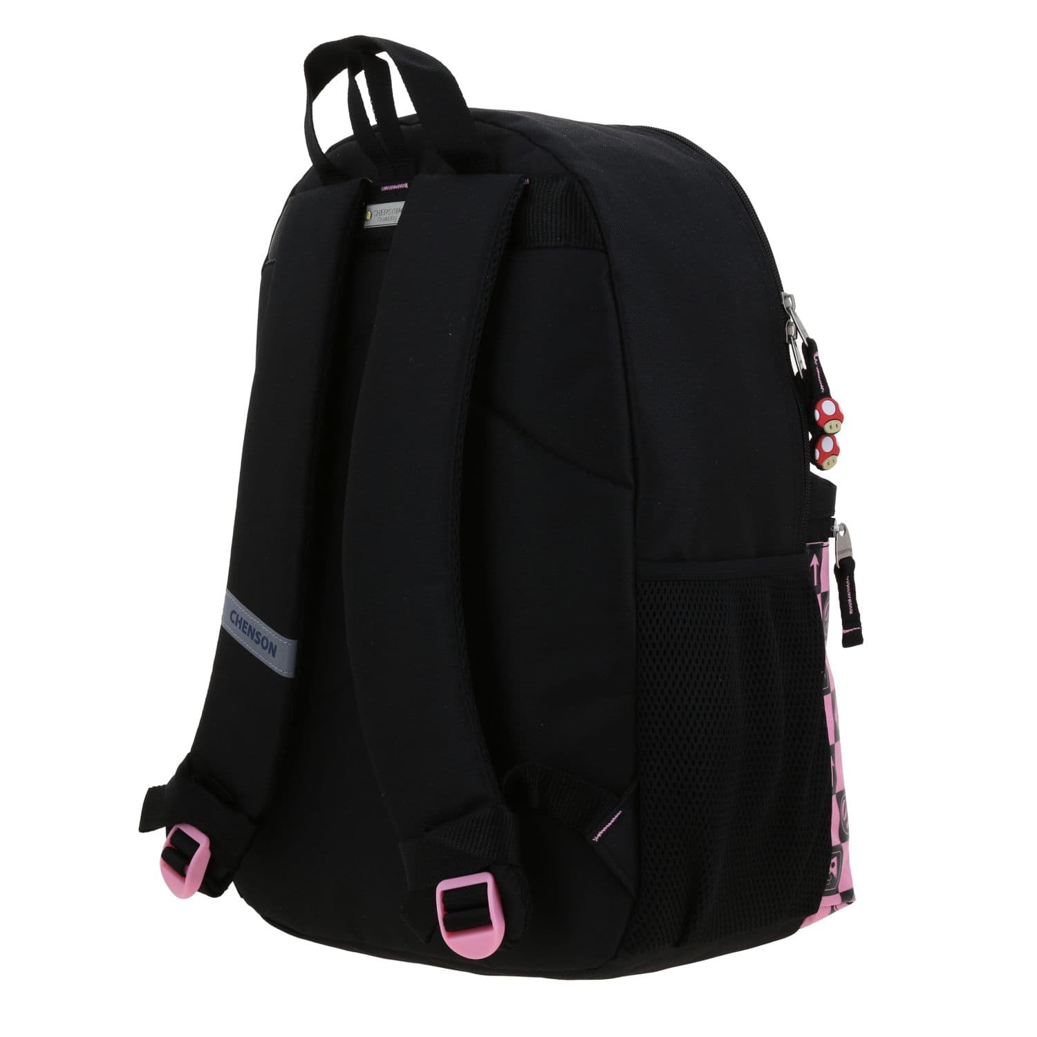 Mochila escolar para niña Mario Bros by Chenson negra con amplia capacidad 5