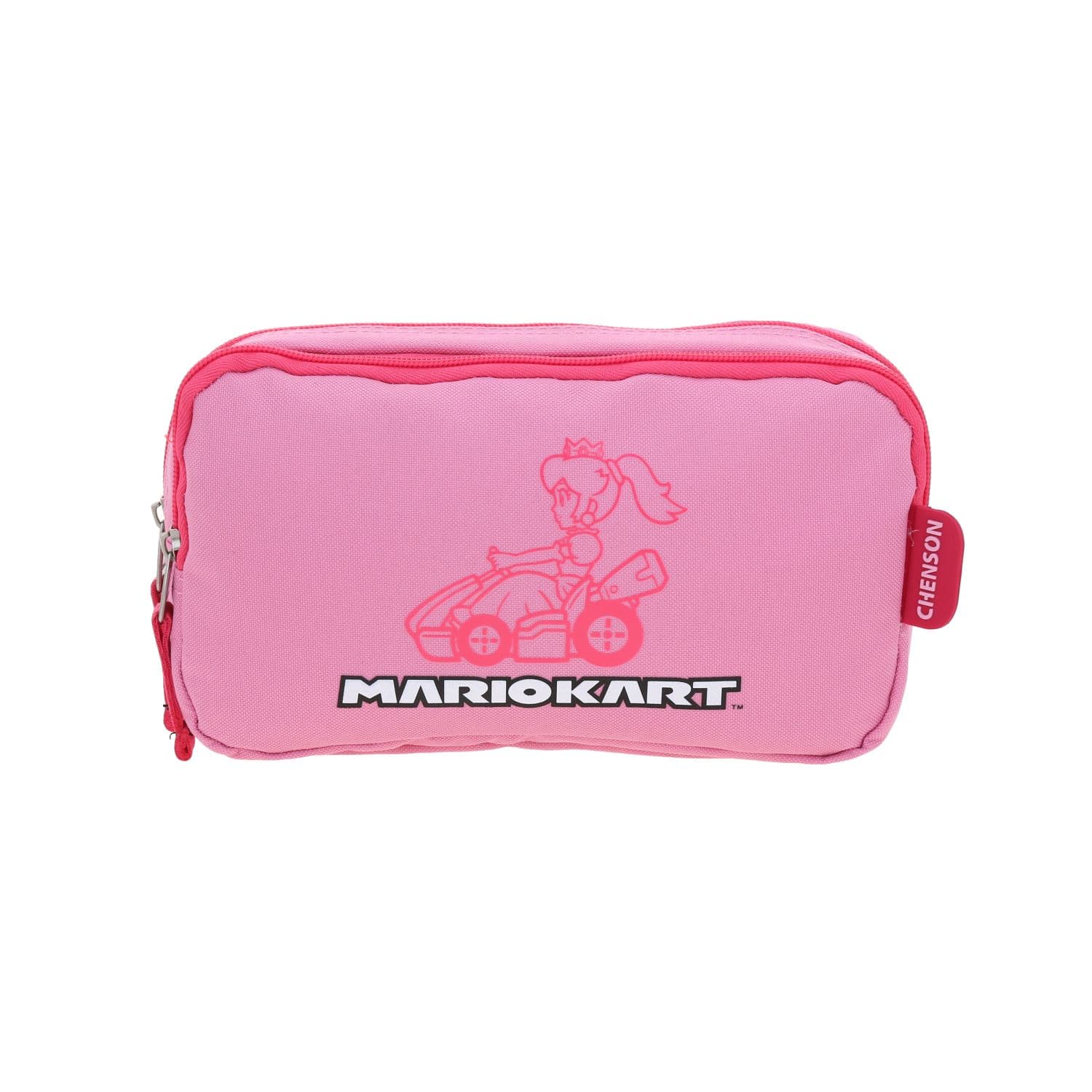 Lapicera escolar para niña Mario Bros by Chenson Rosa con doble compartimento