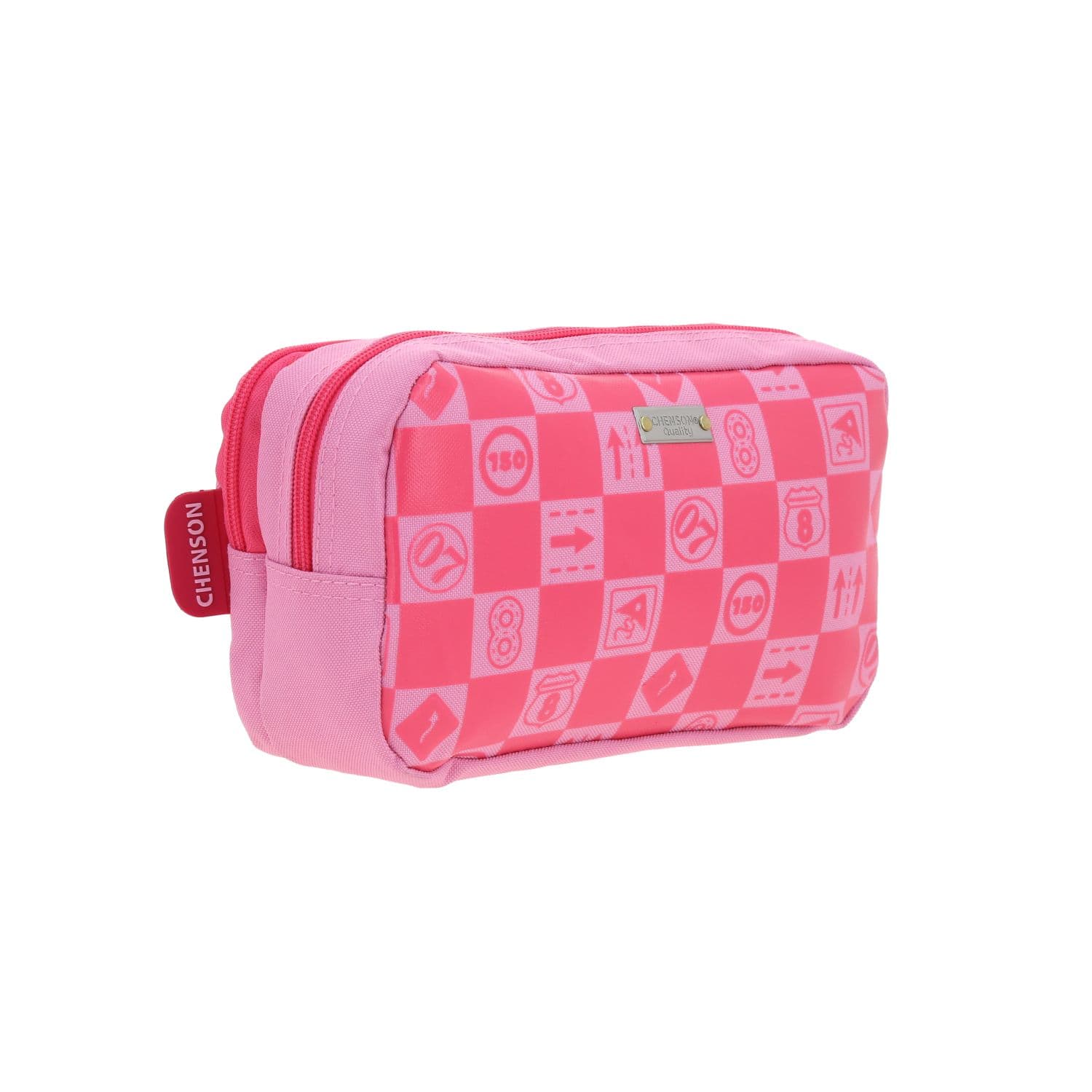 Lapicera escolar para niña Mario Bros by Chenson Rosa con doble compartimento 3