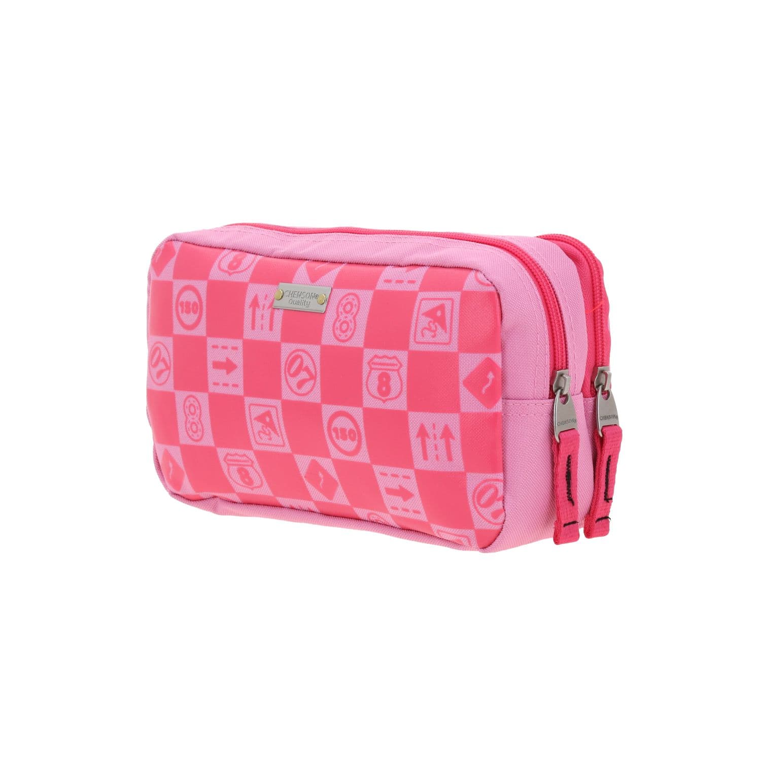 Lapicera escolar para niña Mario Bros by Chenson Rosa con doble compartimento 5