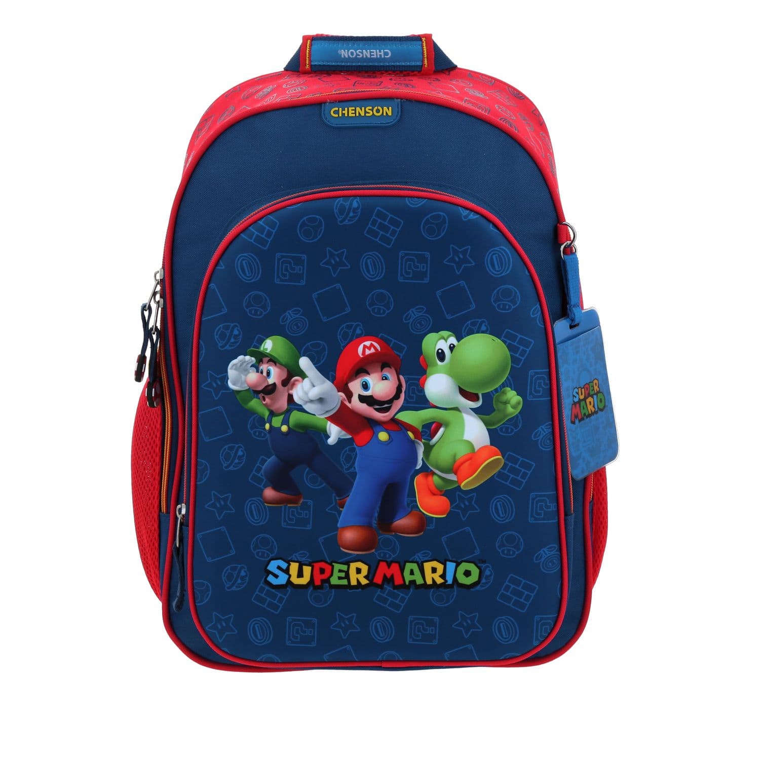 Mochila escolar para niño Mario Bros by Chenson color azul divertida