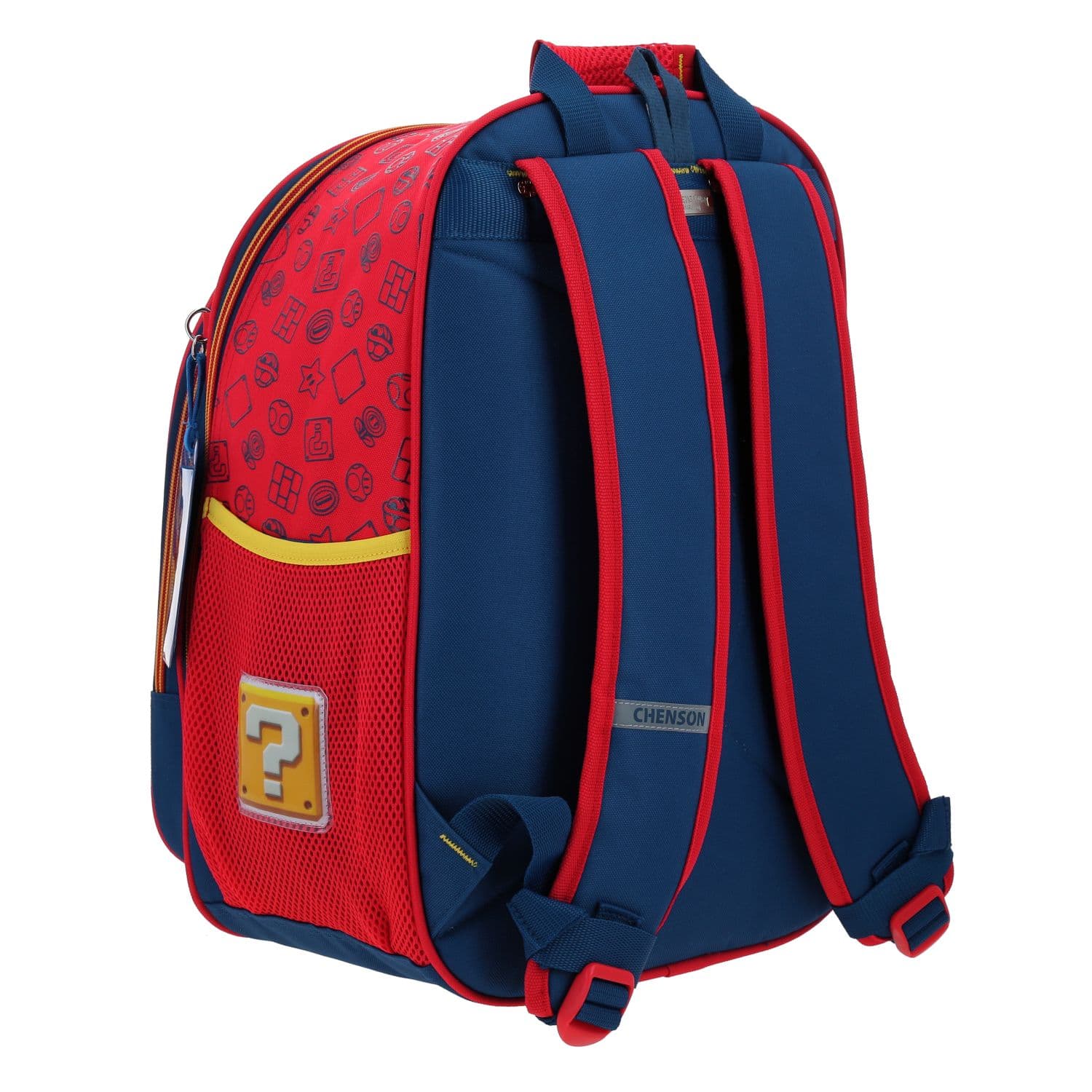 Mochila escolar para niño Mario Bros by Chenson color azul divertida 3