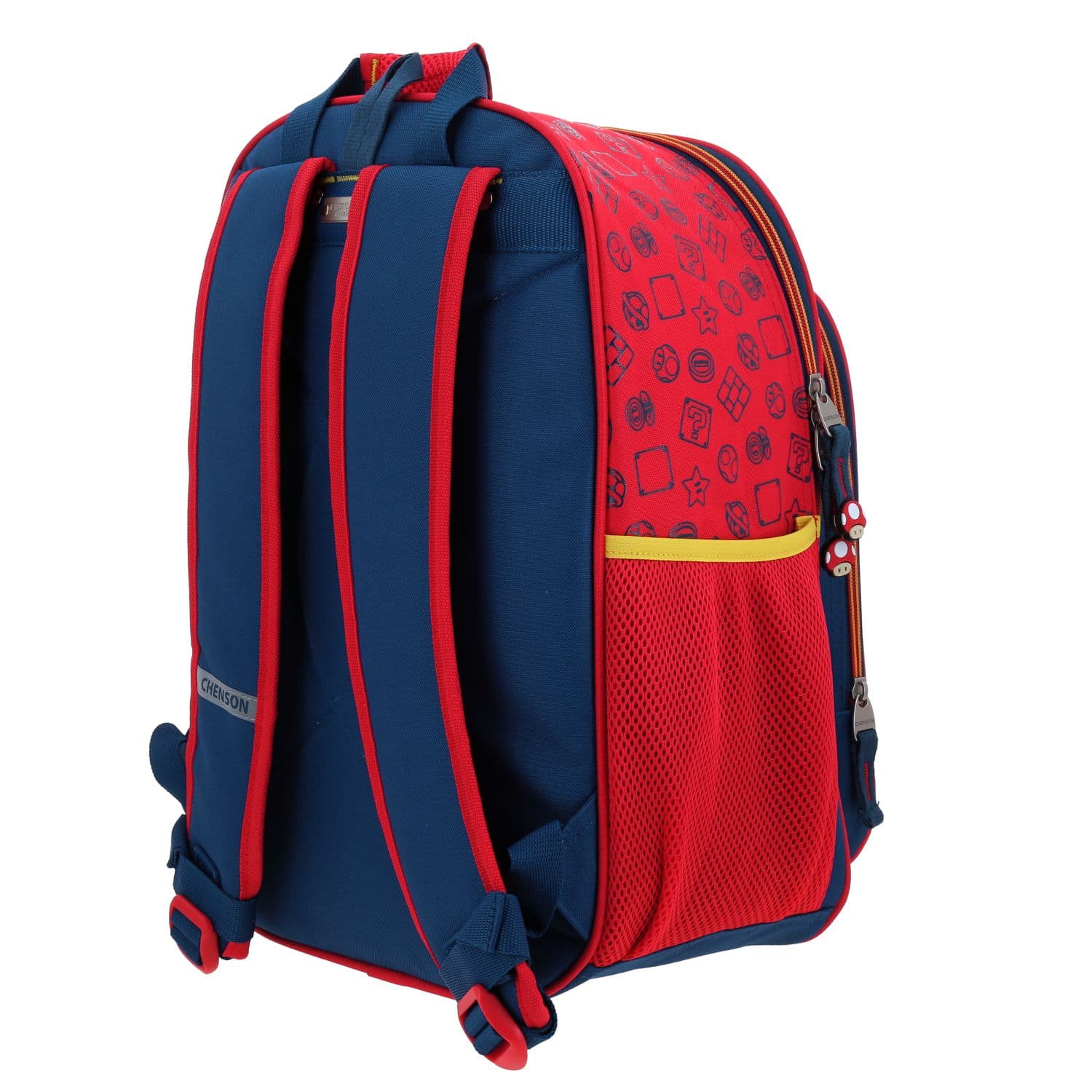 Mochila escolar para niño Mario Bros by Chenson color azul divertida 5