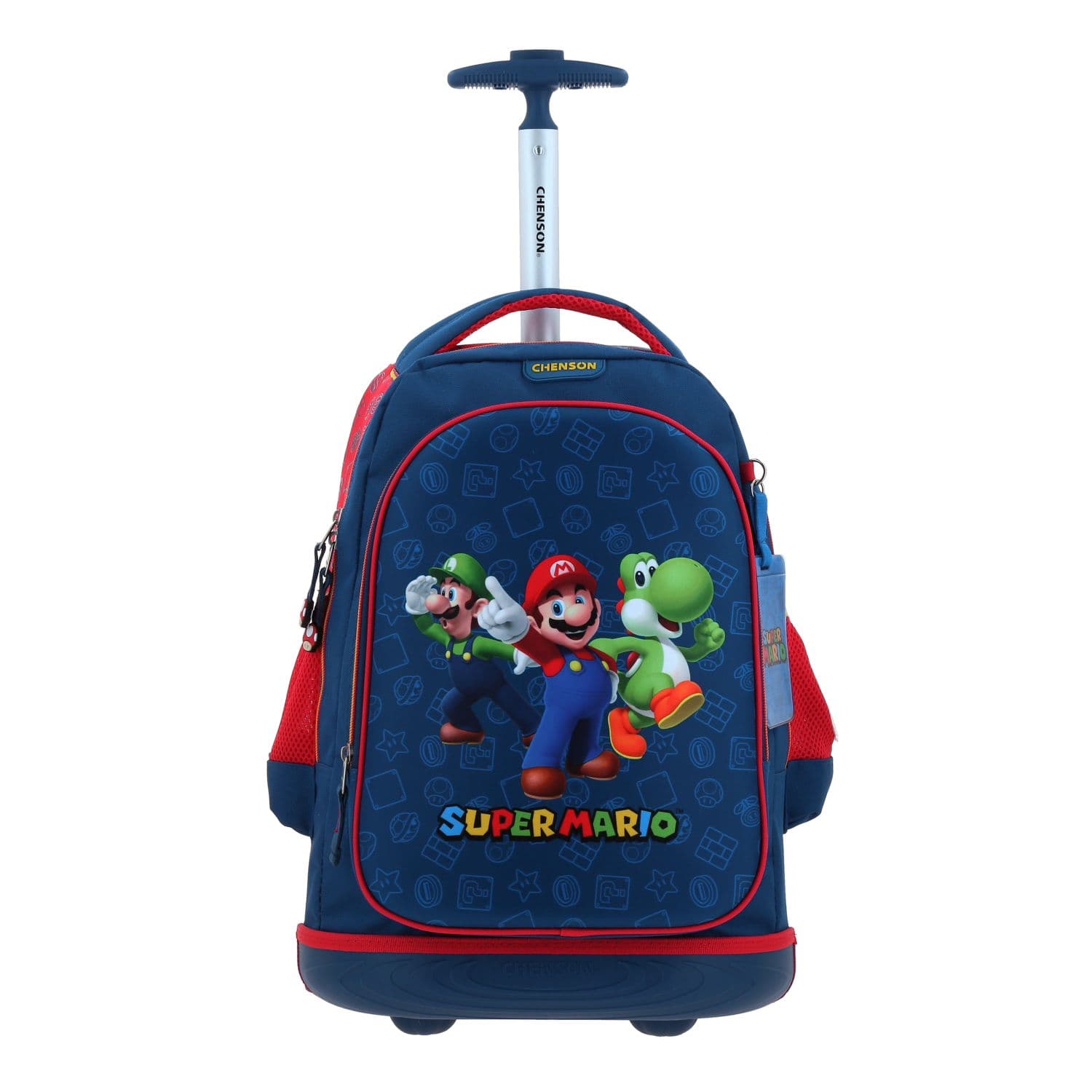 Mochila con Ruedas Mario Bros Azul para Niño - Diversión y Durabilidad