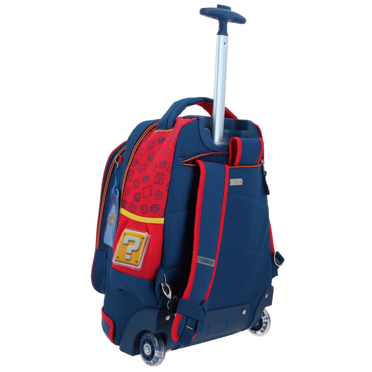 Mochila con Ruedas Mario Bros Azul para Niño - Diversión y Durabilidad 3