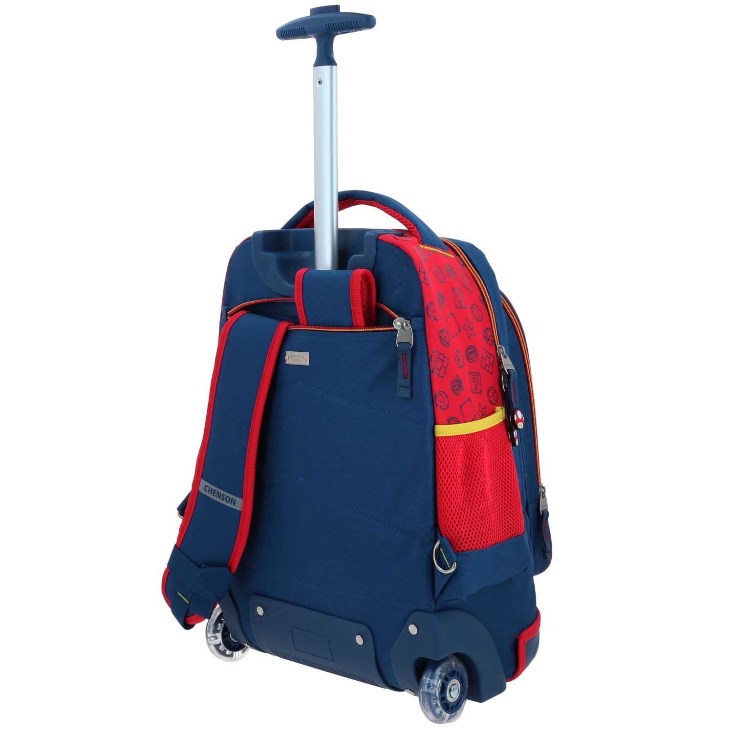 Mochila con Ruedas Mario Bros Azul para Niño - Diversión y Durabilidad 5