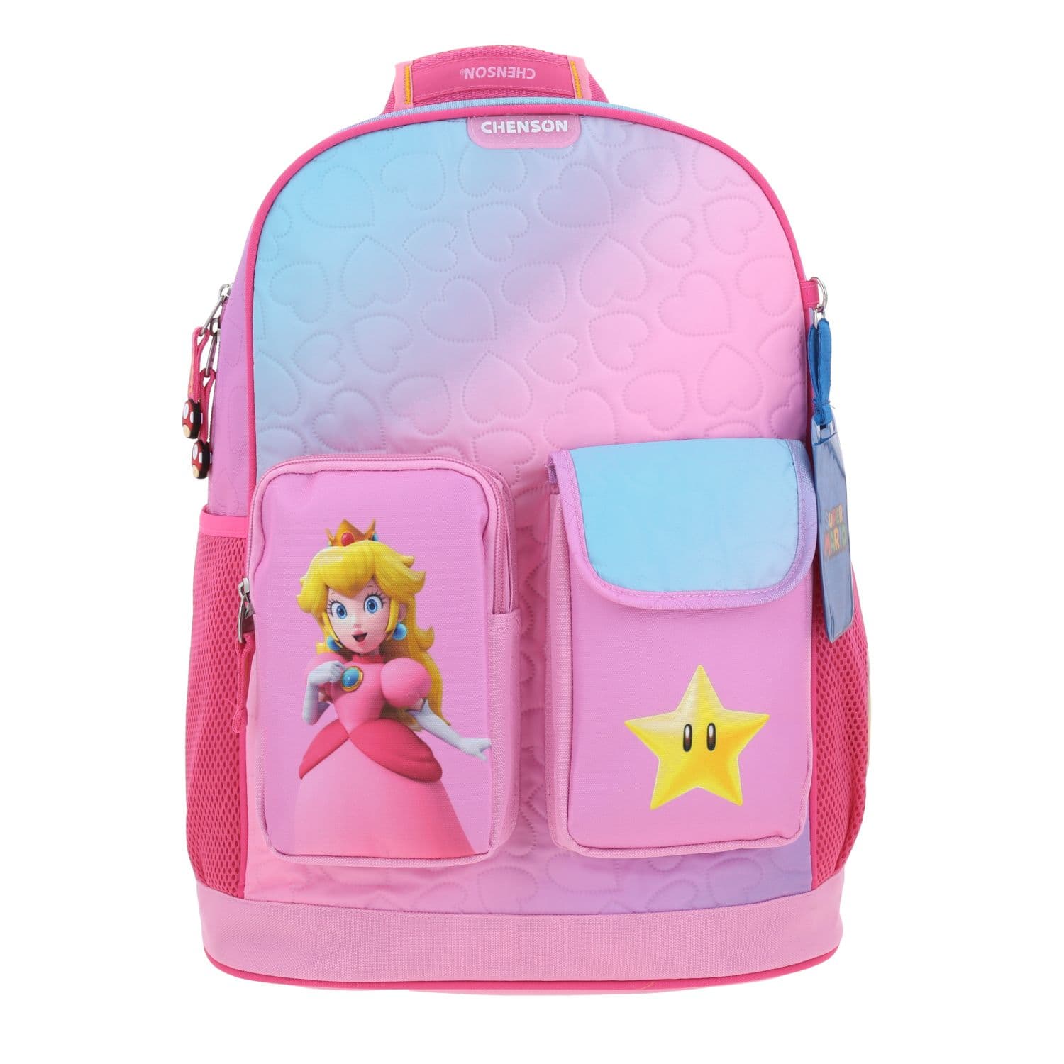 Mochila escolar para niña Mario Bros by Chenson color rosa divertida y segura