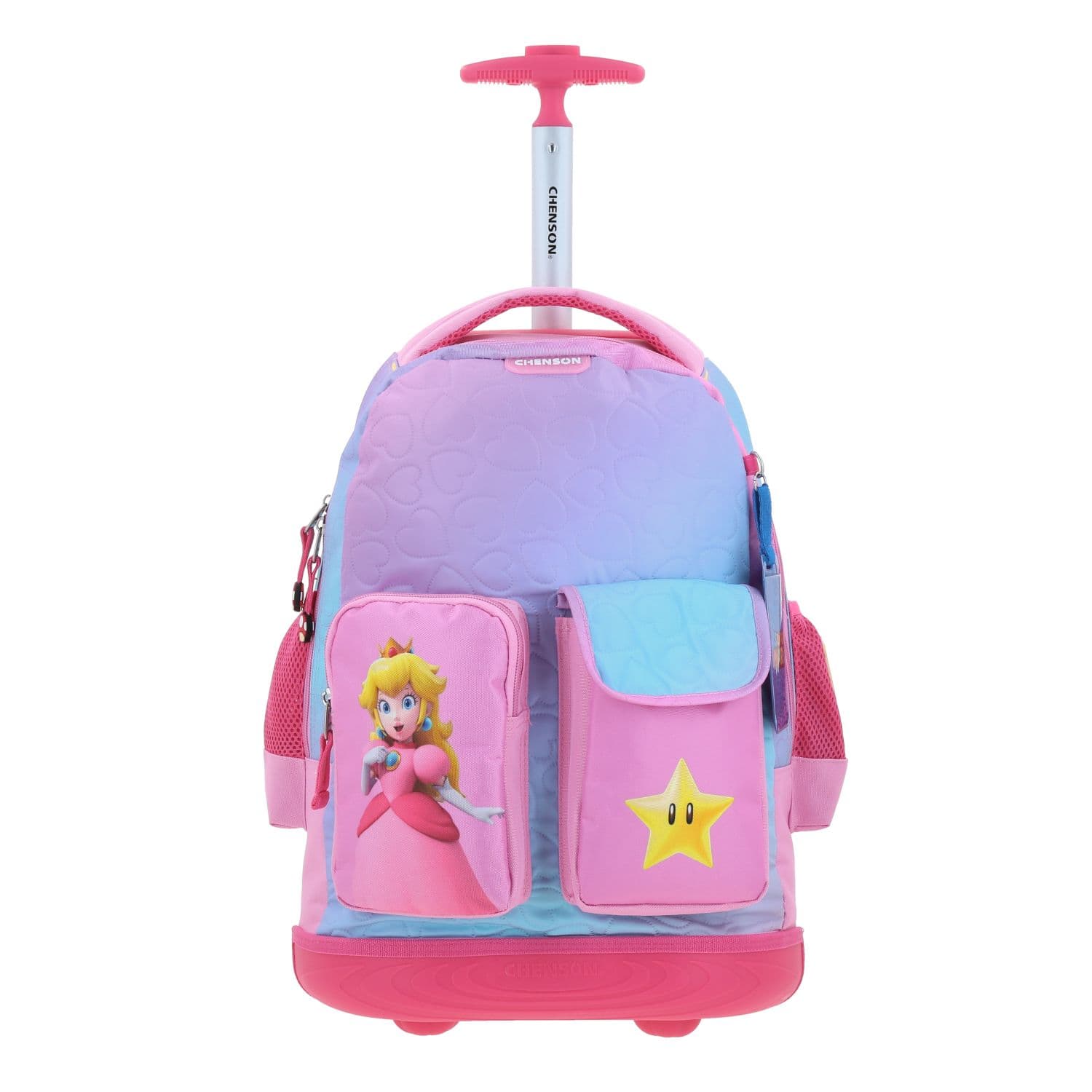 Mochila con Ruedas Mario Bros Rosa para Niña - Diversión y Durabilidad