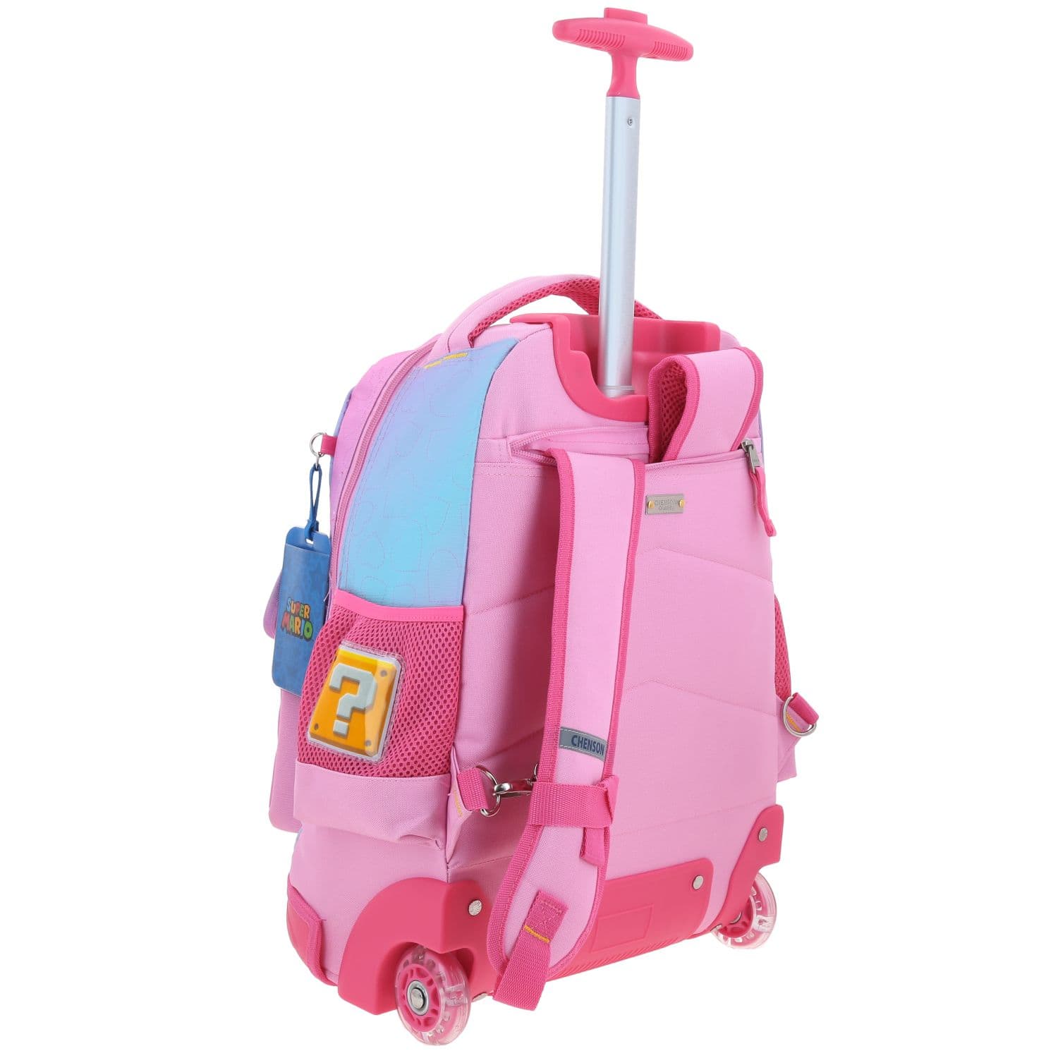 Mochila con Ruedas Mario Bros Rosa para Niña - Diversión y Durabilidad 3