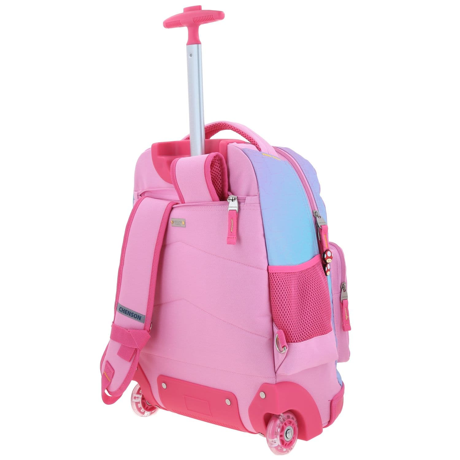 Mochila con Ruedas Mario Bros Rosa para Niña - Diversión y Durabilidad 5