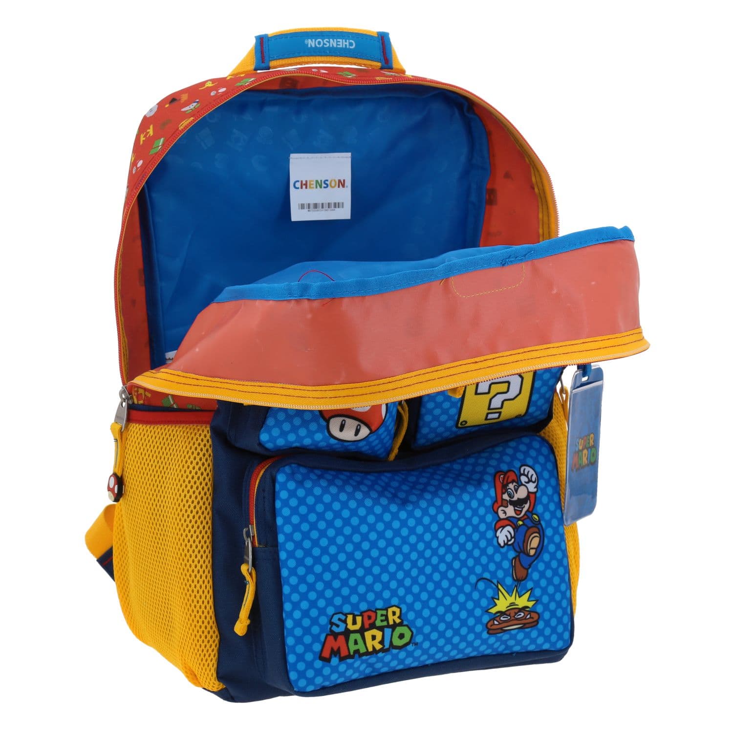 Mochila escolar para niño Mario Bros by Chenson color azul divertida y duradera - vista 2