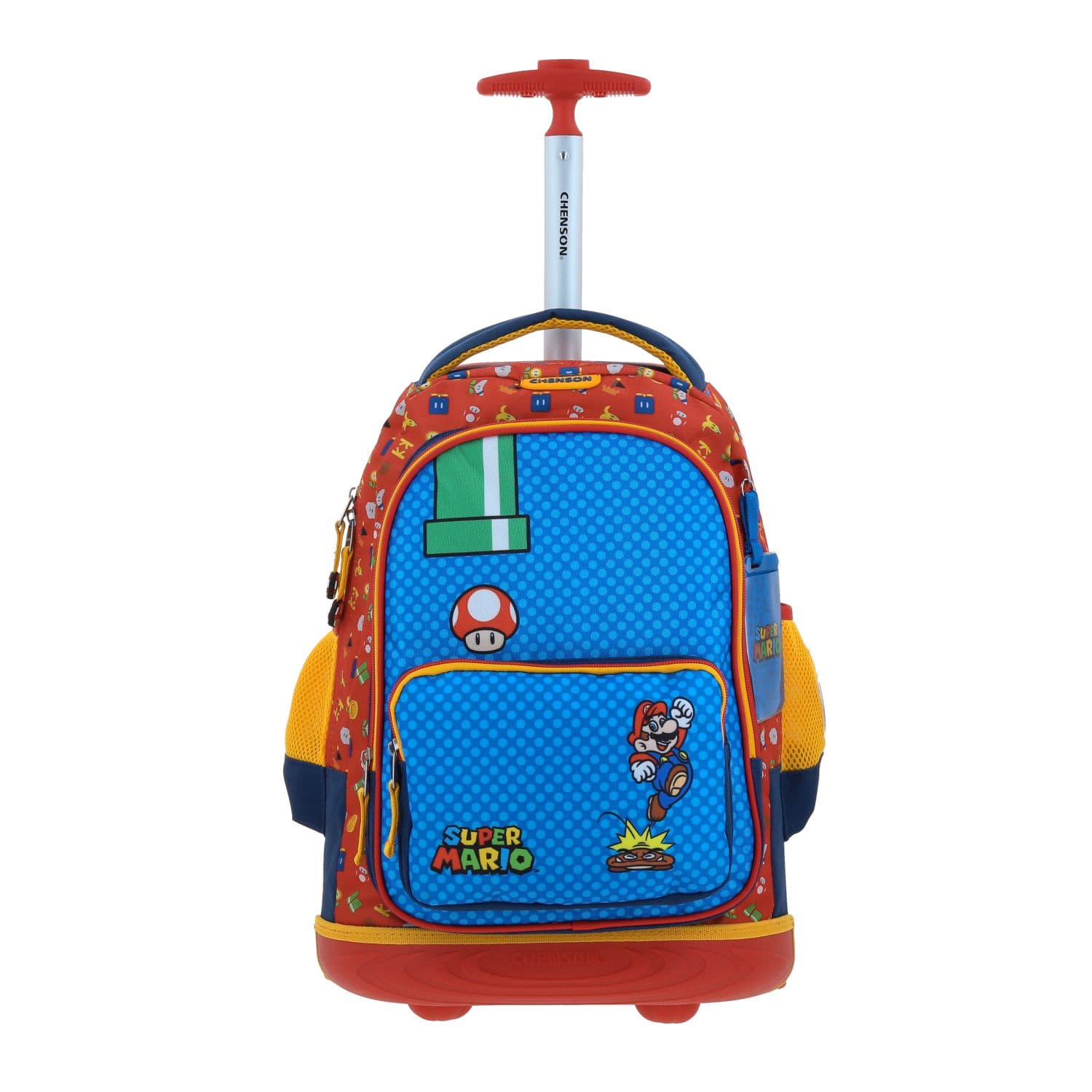 Mochila con Ruedas Mario Bros Azul para Niño - Divertida y Duradera