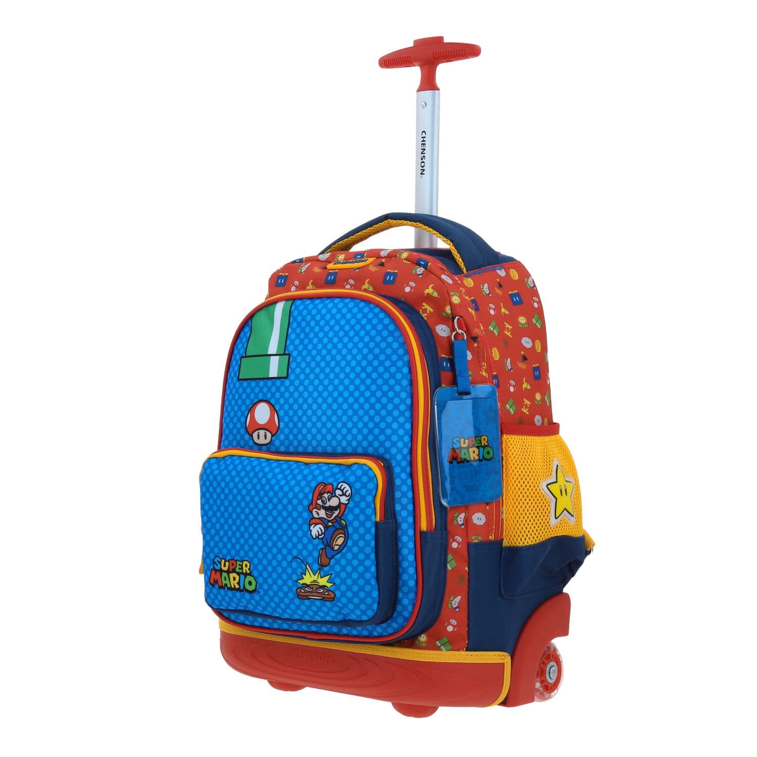 Mochila con Ruedas Mario Bros Azul para Niño - Divertida y Duradera 2