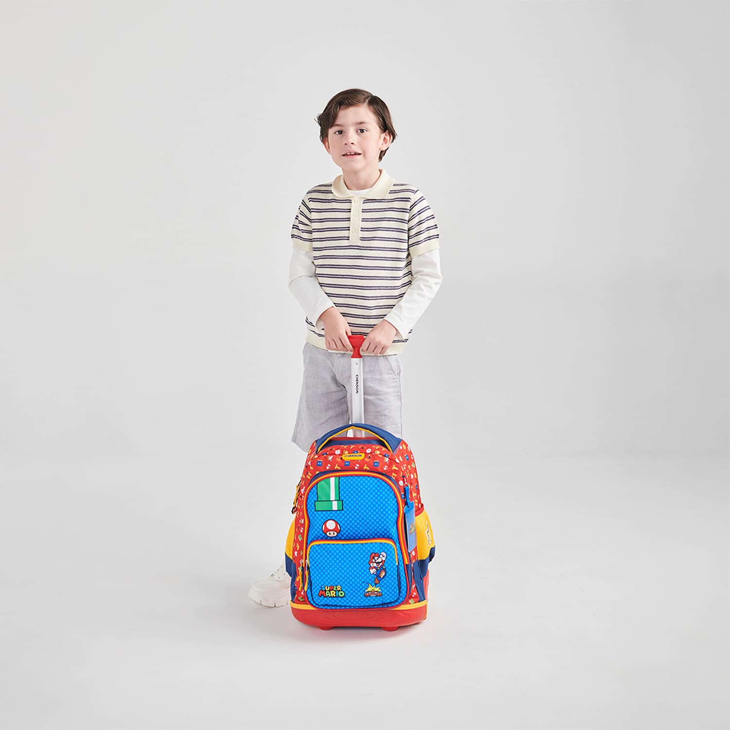 Mochila con Ruedas Mario Bros Azul para Niño - Divertida y Duradera - vista 2