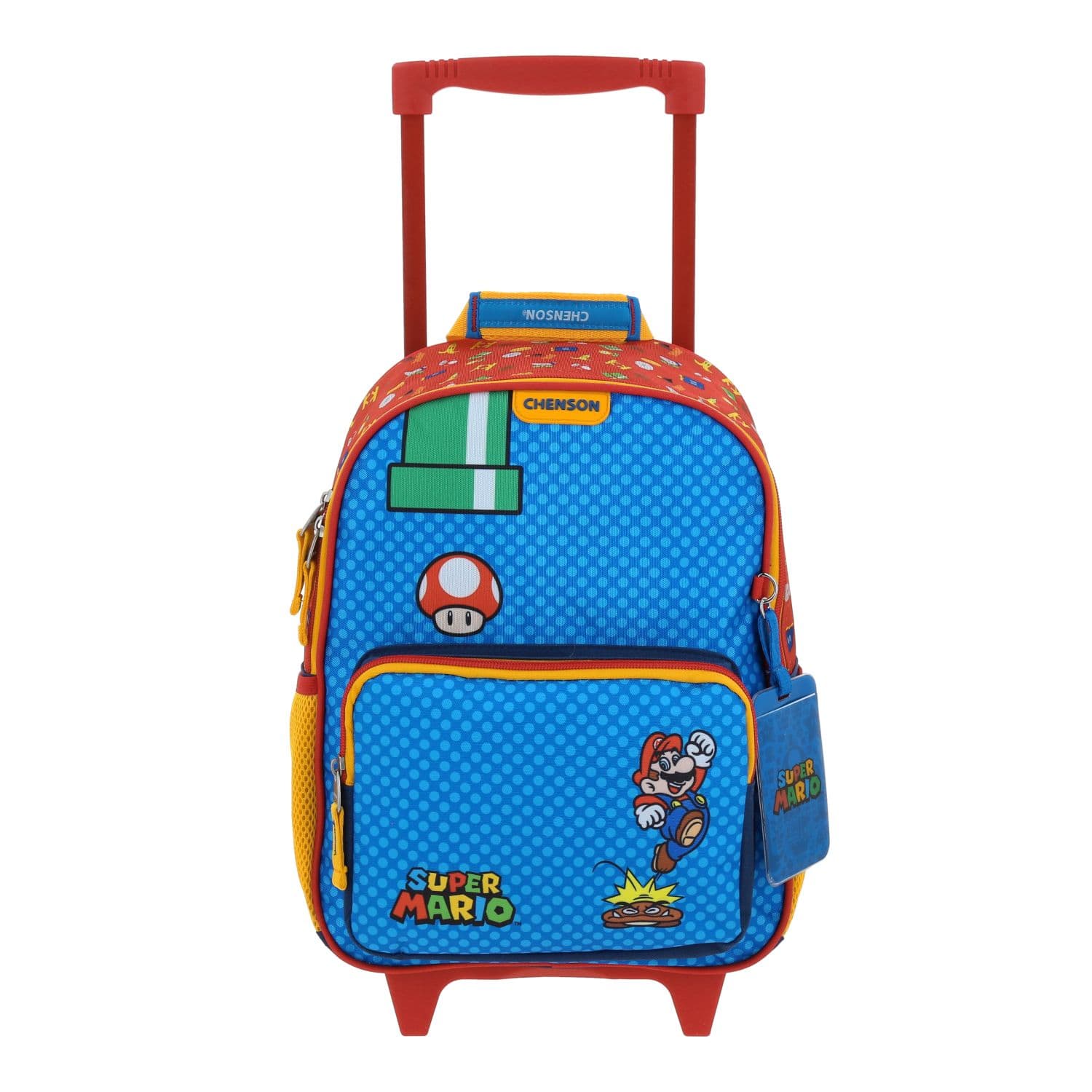 Mochila con Ruedas Mario Bros Azul para Niño - Diversión y Seguridad