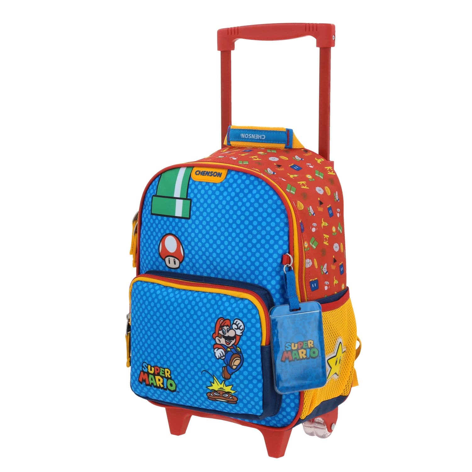 Mochila con Ruedas Mario Bros Azul para Niño - Diversión y Seguridad 2
