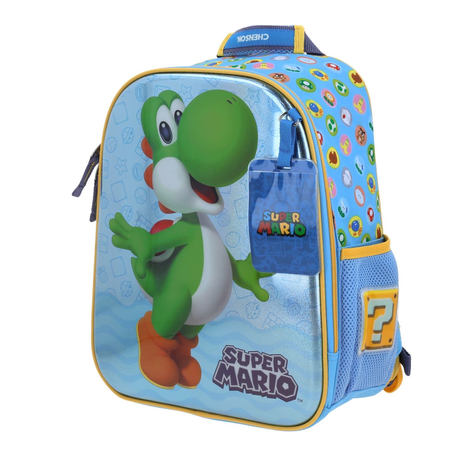 Mochila escolar para niño Mario Bros by Chenson azul, amplia y divertida 2