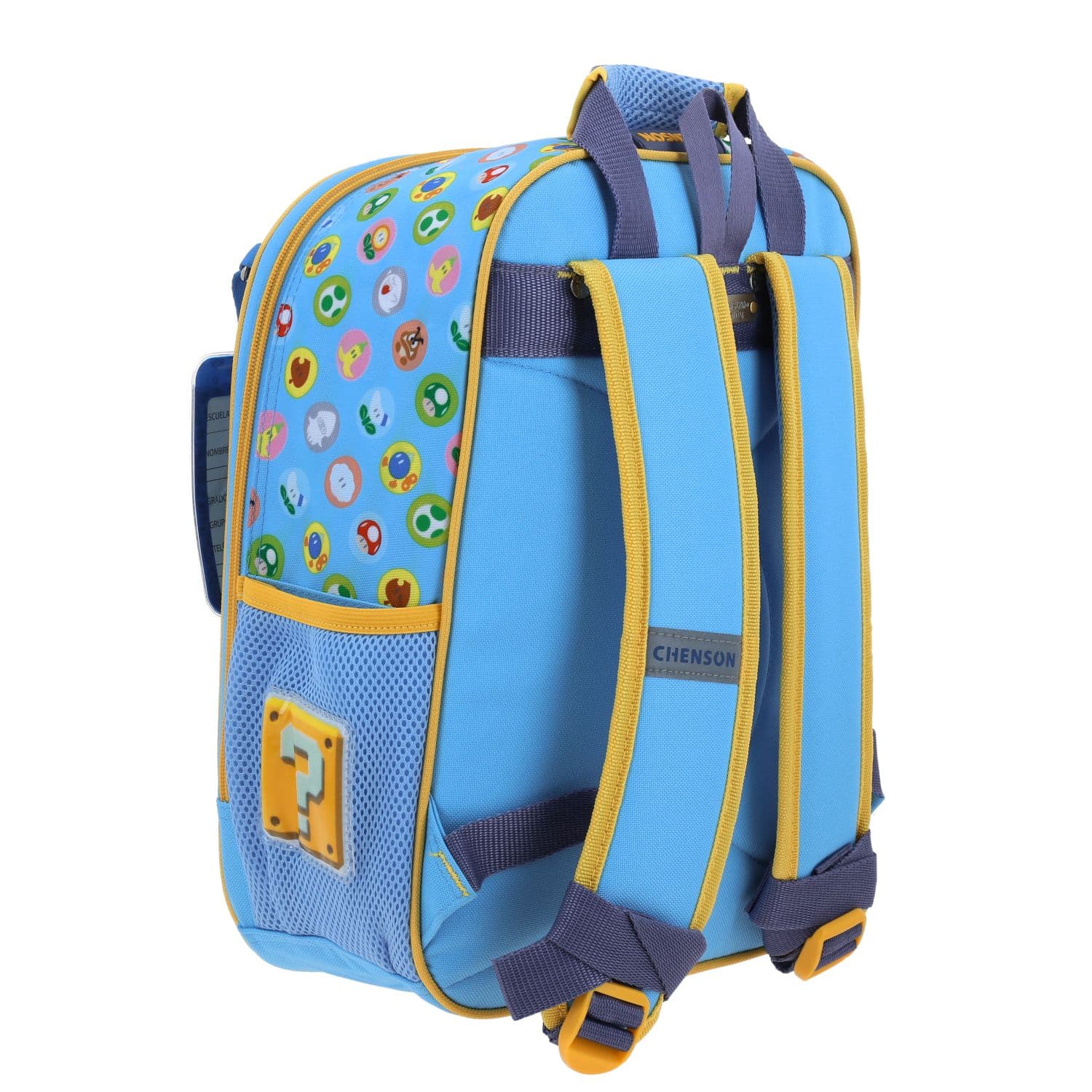 Mochila escolar para niño Mario Bros by Chenson azul, amplia y divertida 3