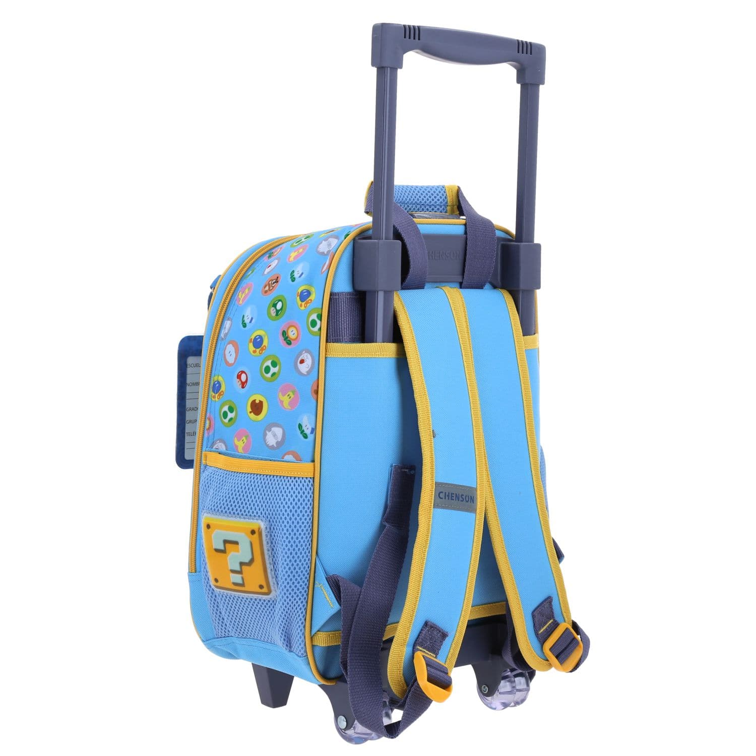 Mochila con Ruedas Mario Bros Azul para Niño - Diversión y Durabilidad 3